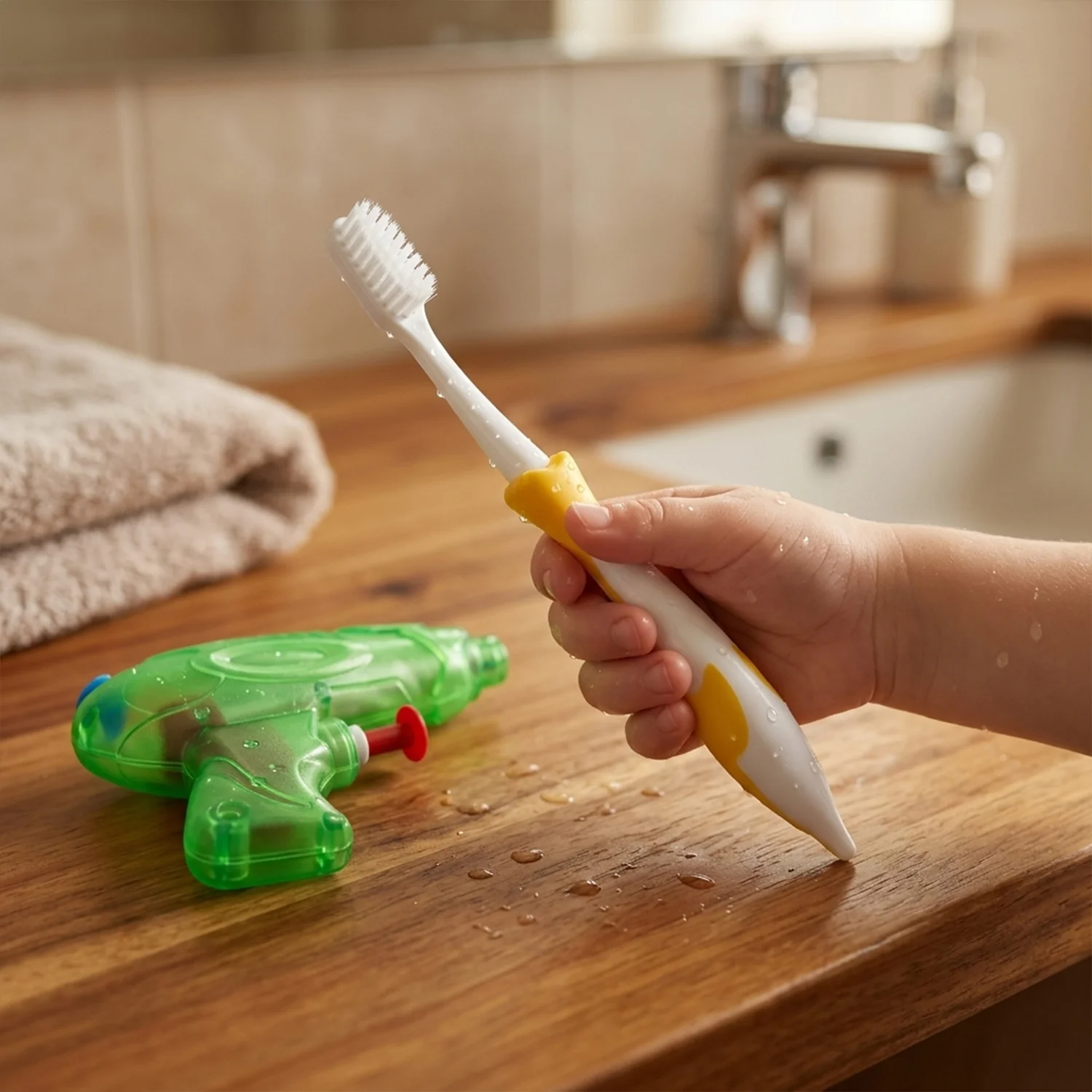 Kids Cartoon Toothbrush with Airplane Toy (2 Pc Set) - Image 5