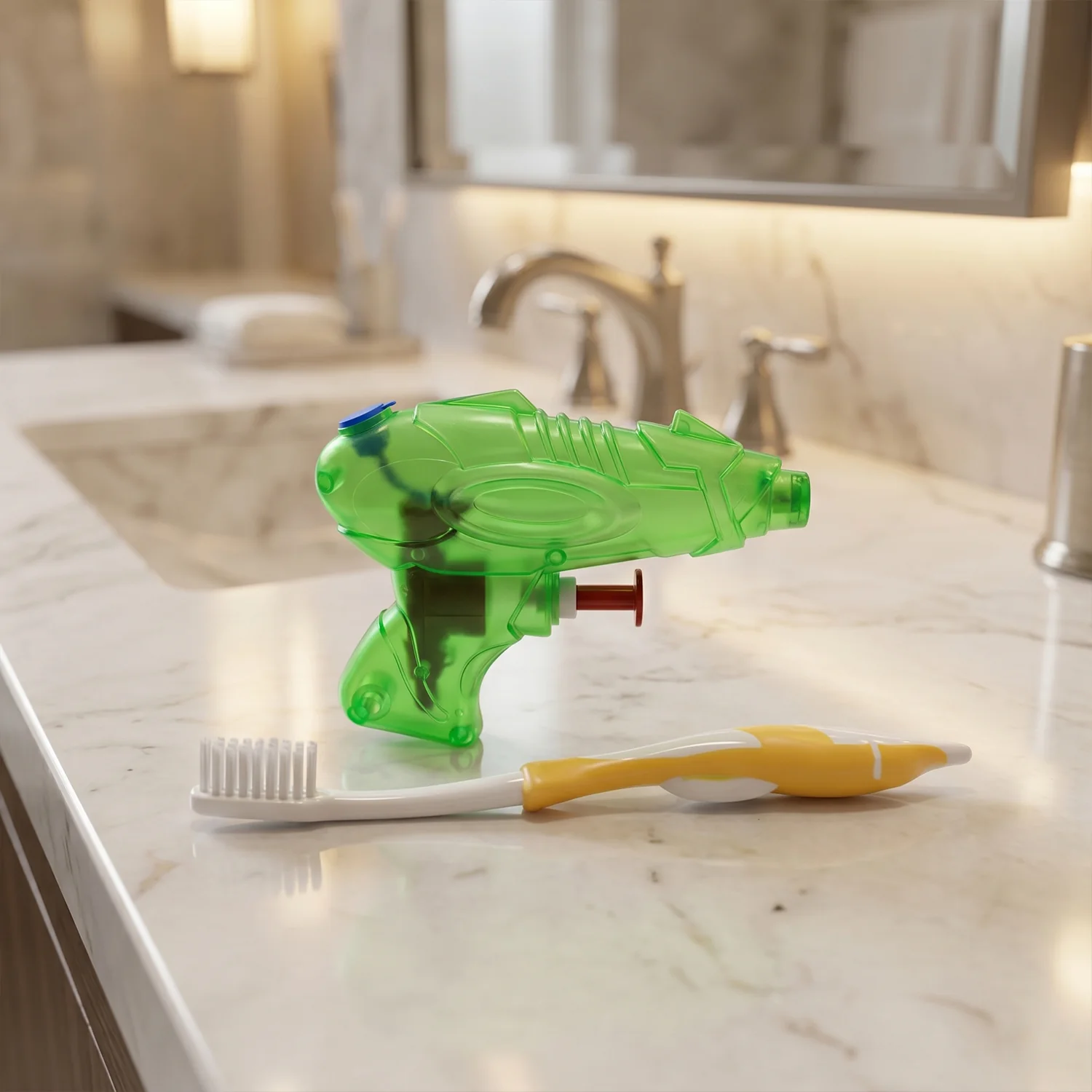 Kids Cartoon Toothbrush with Airplane Toy (2 Pc Set) - Image 7