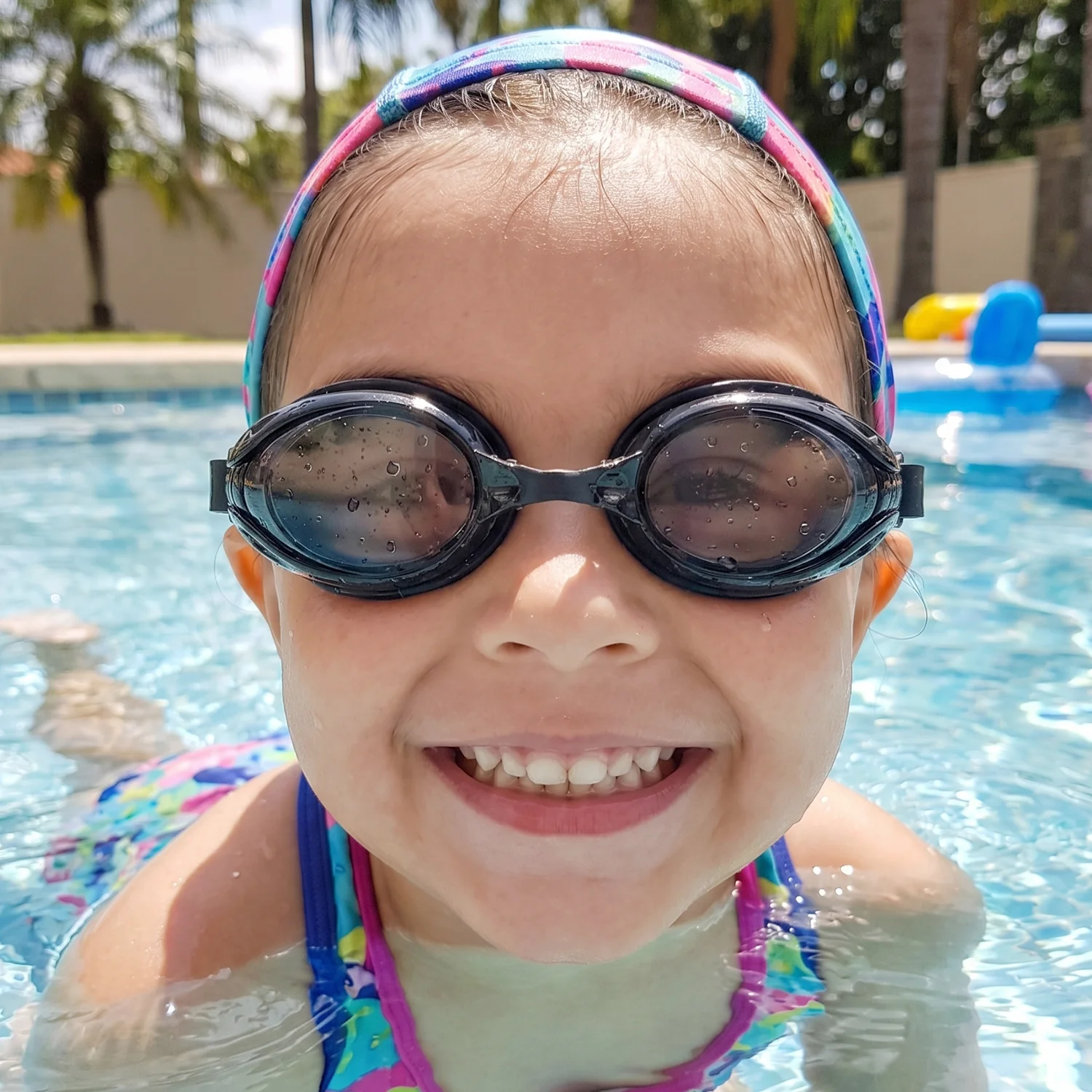 Kids Classic Swimming Goggles with Anti-Leak Design and Adjustable Strap - 1 Pc - Image 3