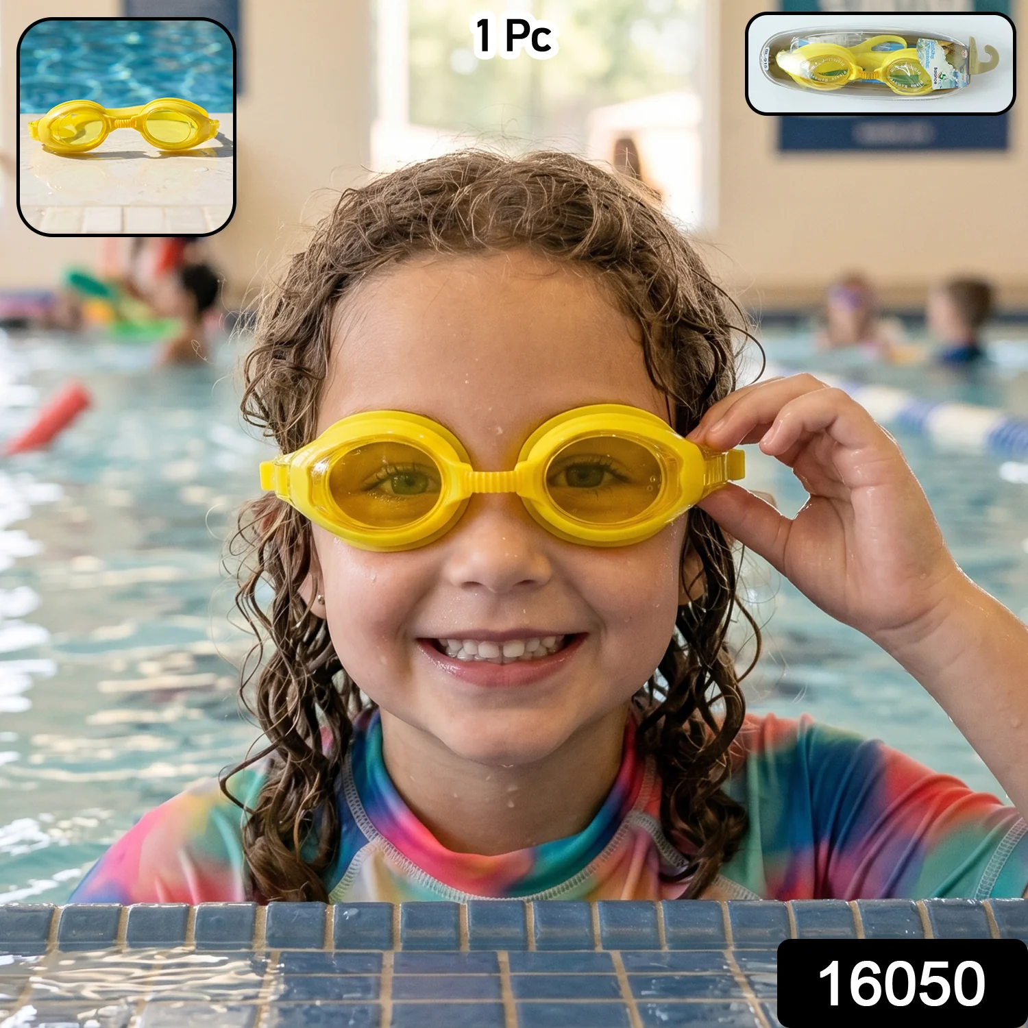 Kids Colorful Swimming Goggles with Anti-Leak Seal and Adjustable Strap – 1 Pc - Image 2
