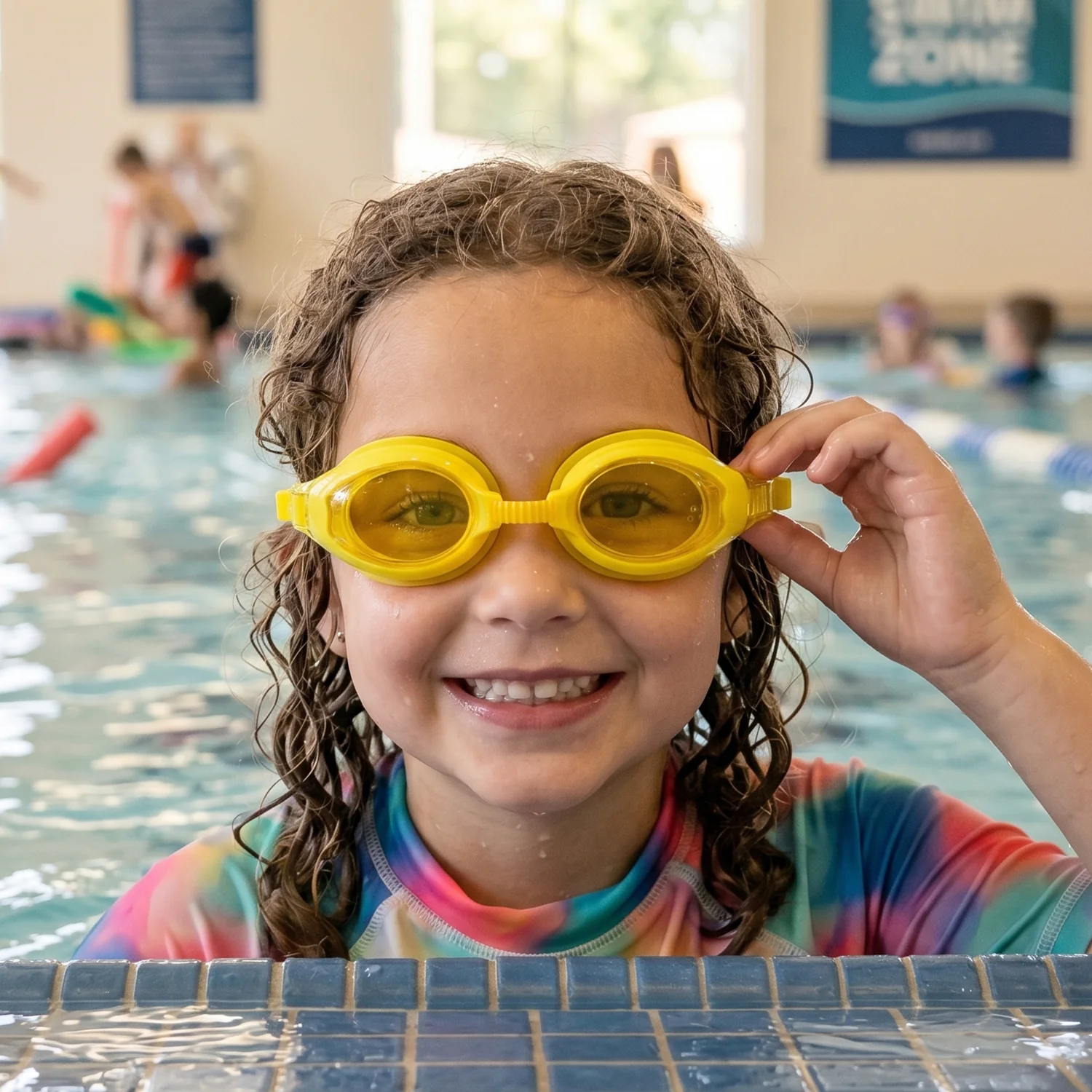 Kids Colorful Swimming Goggles with Anti-Leak Seal and Adjustable Strap – 1 Pc - Image 3