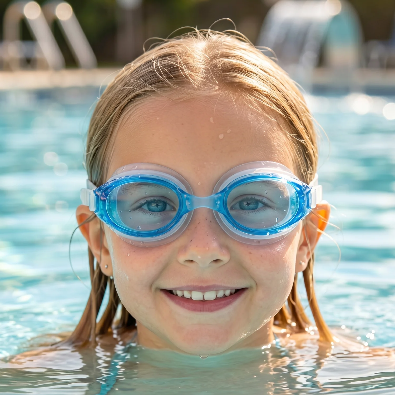 Kids Comfortable Fit Swimming Goggles with Clear Vision and Adjustable Strap – 1 Pc - Image 3