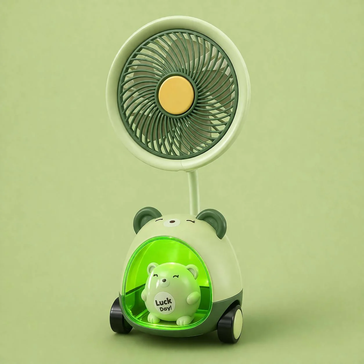 Kids Desk Fan with Pen Stand & Sharpener Lamp Organizer - Image 2