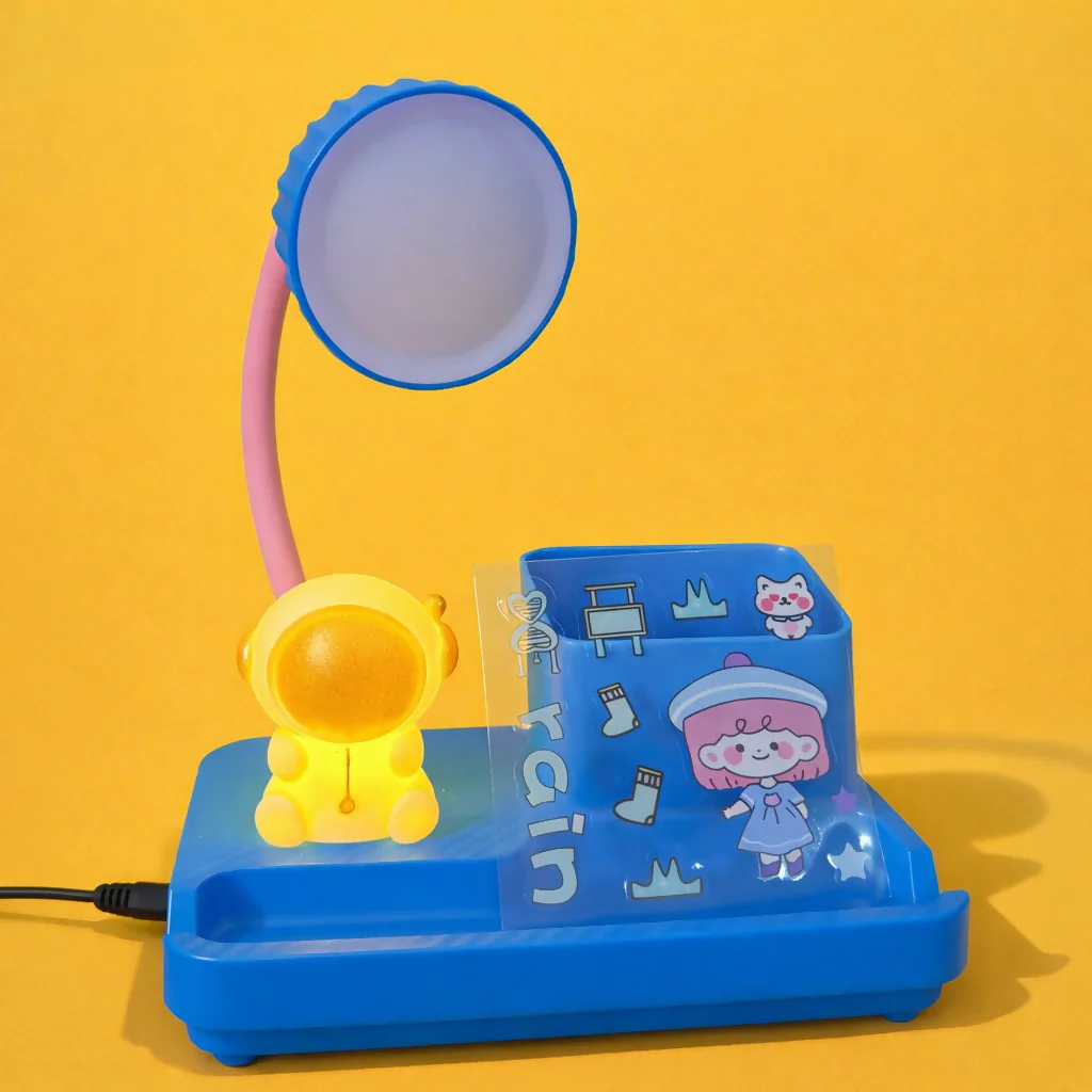Kids Desk Lamp with Sharpener, Pen Holder & Phone Stand - Image 3