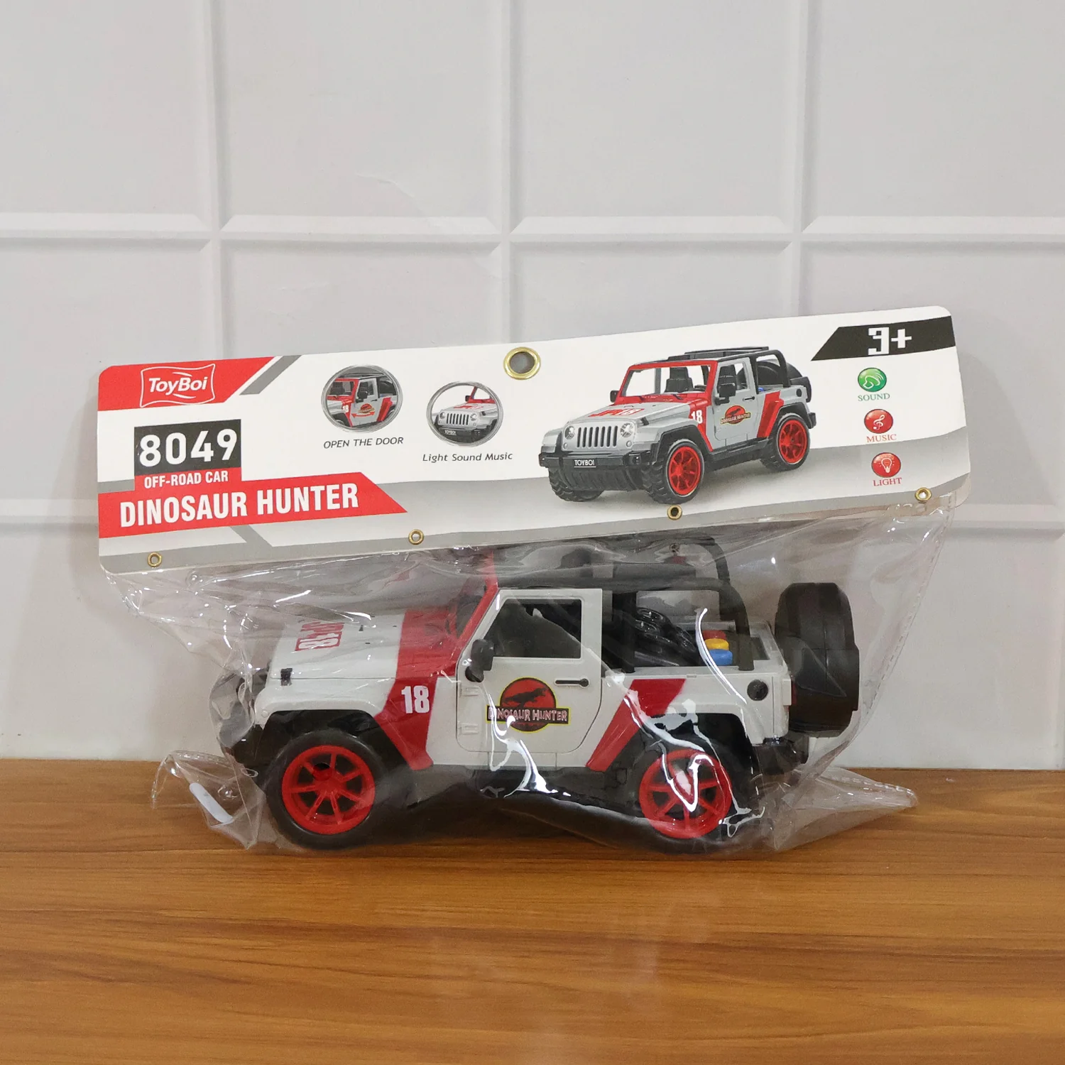 Kids Dinosaur Hunter Off-Road Friction Powered Toy Jeep Car (1 Pc) - Image 9