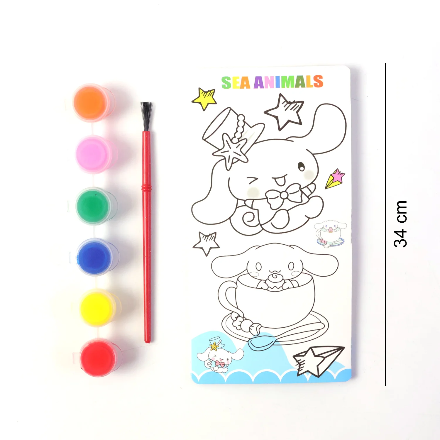 Kids DIY Colour Painting Kit with Cartoon Sketch Book (1 Set) - Image 6
