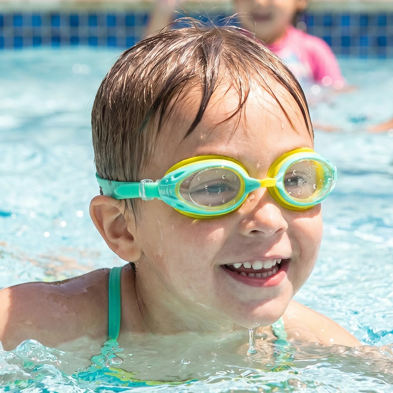 Kids Dual Color Swimming Goggles with Clear Vision Lens and Comfortable Fit – 1 Pc - Image 3