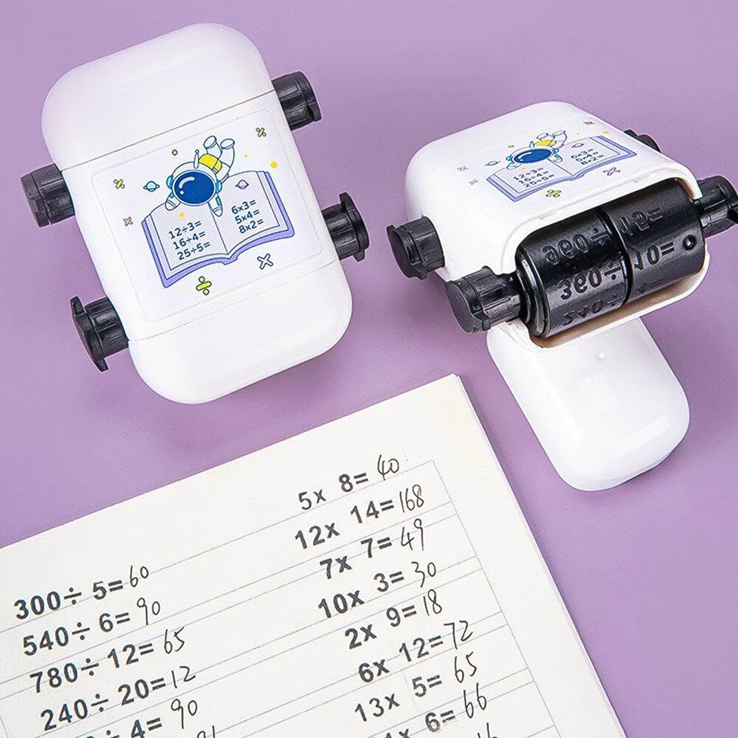 Kids Educational Automatic Math Problem Rolling Stamp (1 Pc) - Image 3