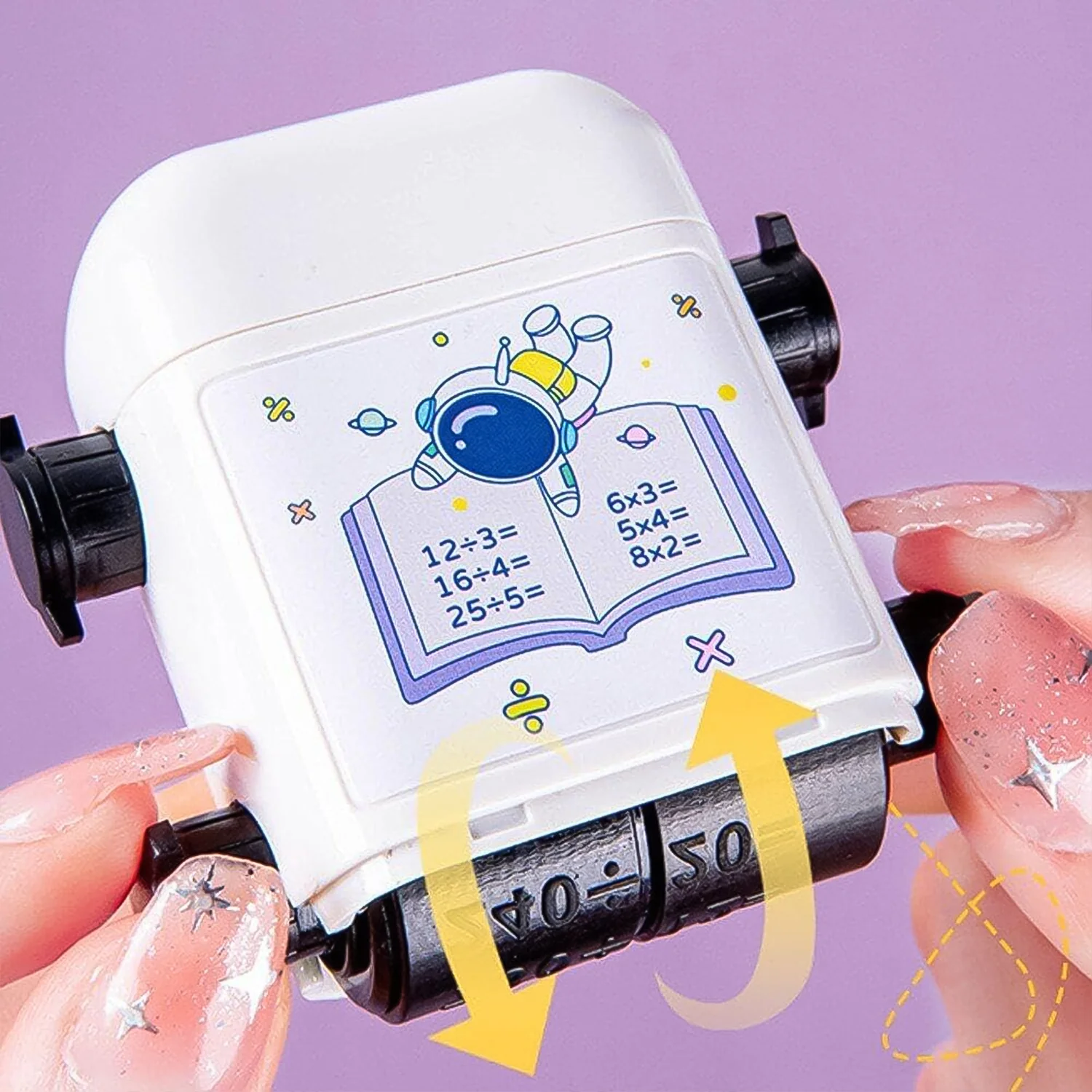 Kids Educational Automatic Math Problem Rolling Stamp (1 Pc) - Image 6