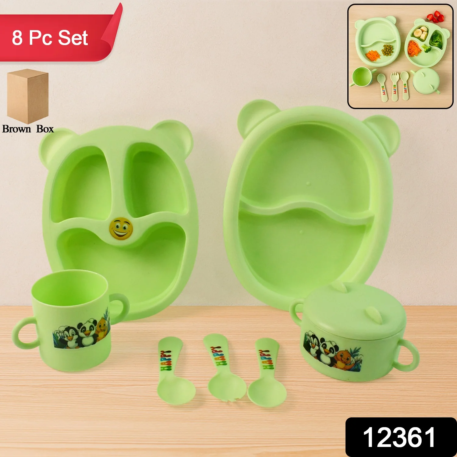 Kids Feeding Dinner (8 Pc Set) - Image 2