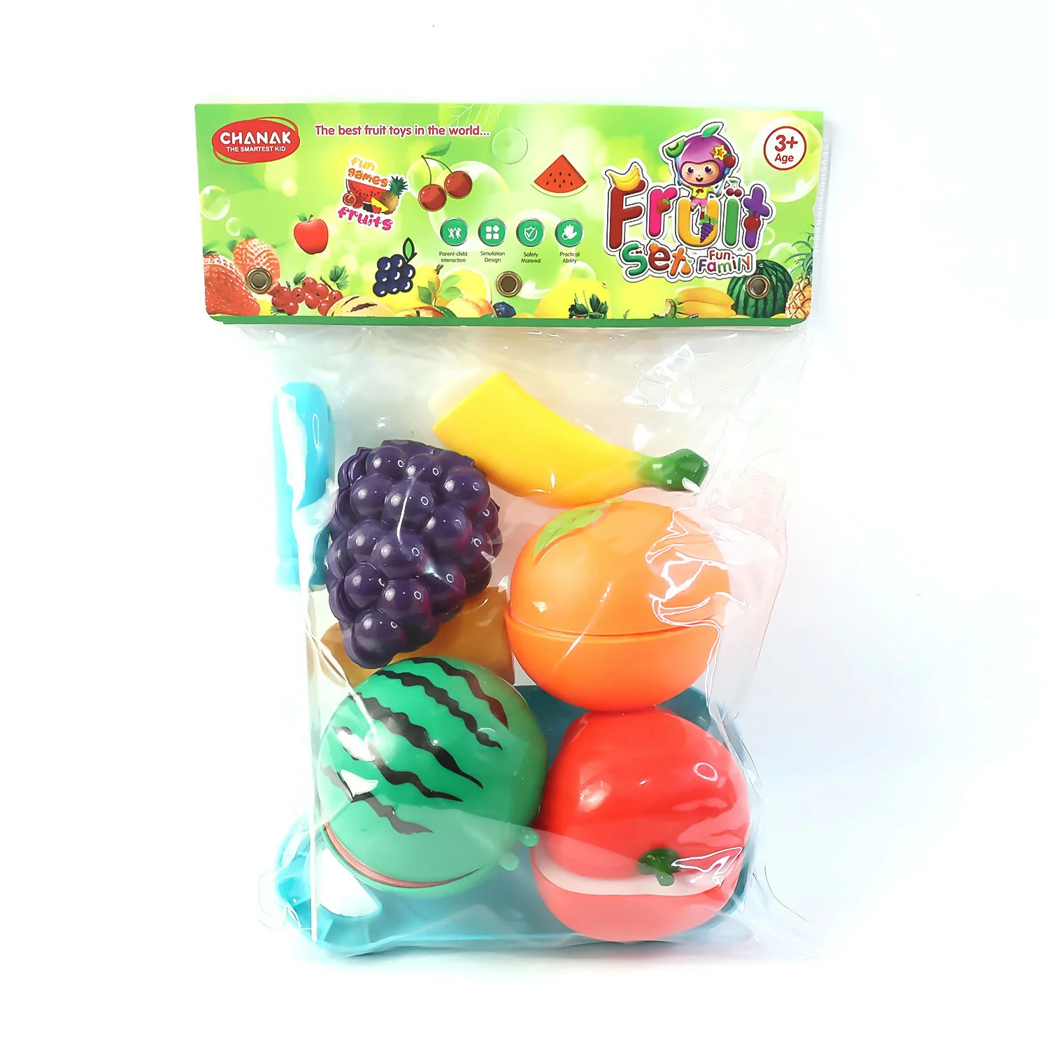 Kids Fruit Cutting Play Set with Velcro Fruits, Knife and Board for Learning Fun - Image 5