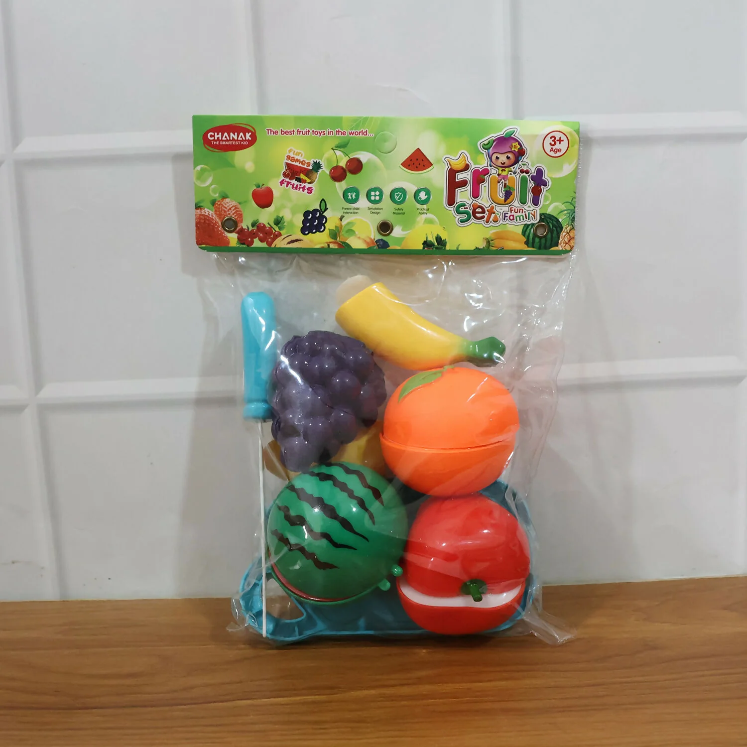 Kids Fruit Cutting Play Set with Velcro Fruits, Knife and Board for Learning Fun - Image 7