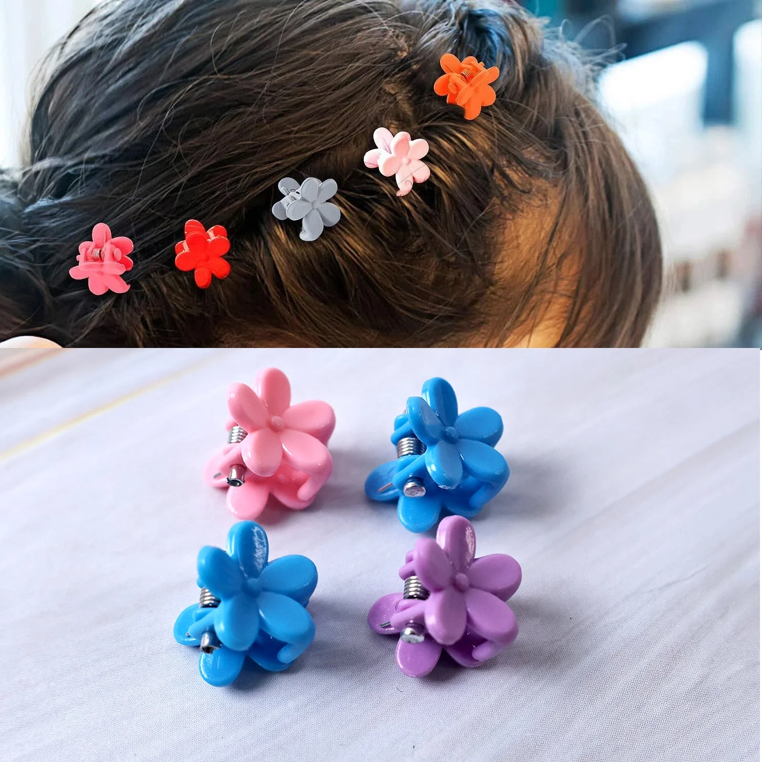 Kids Hair Bands, Rubber Bands & Cute Hair Clips in Storage Box (Mix Design / 1 Set) - Image 4
