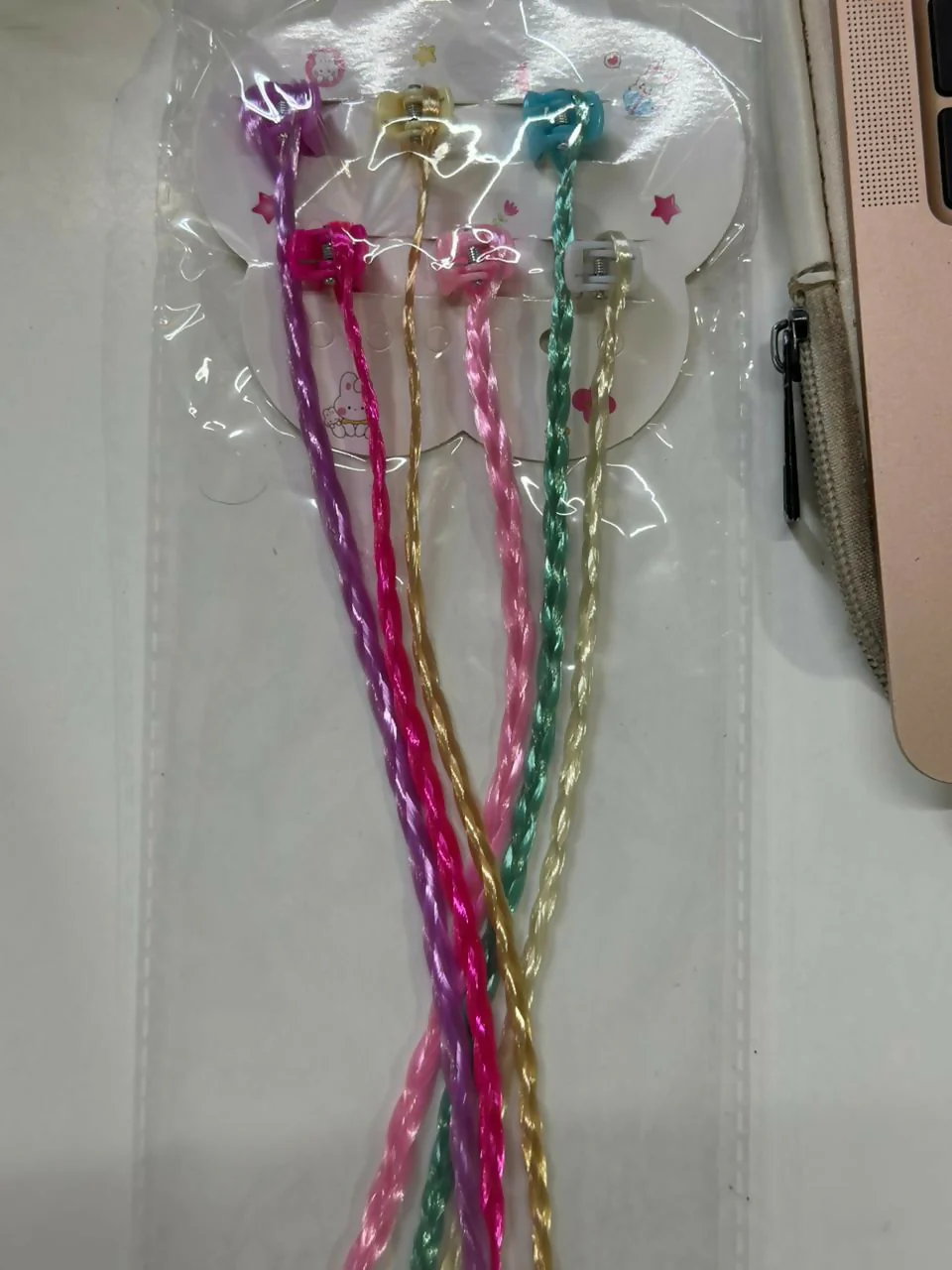 Kids Hair Braid Extensions with Clips | Fun Party Hair Accessories Pack of 6 - Image 8