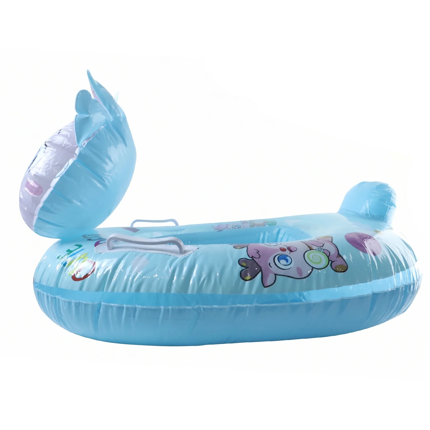 Kids Inflatable Cartoon Animal Swim Ring Pool Float with Safety Handle – 1 Pc - Image 4
