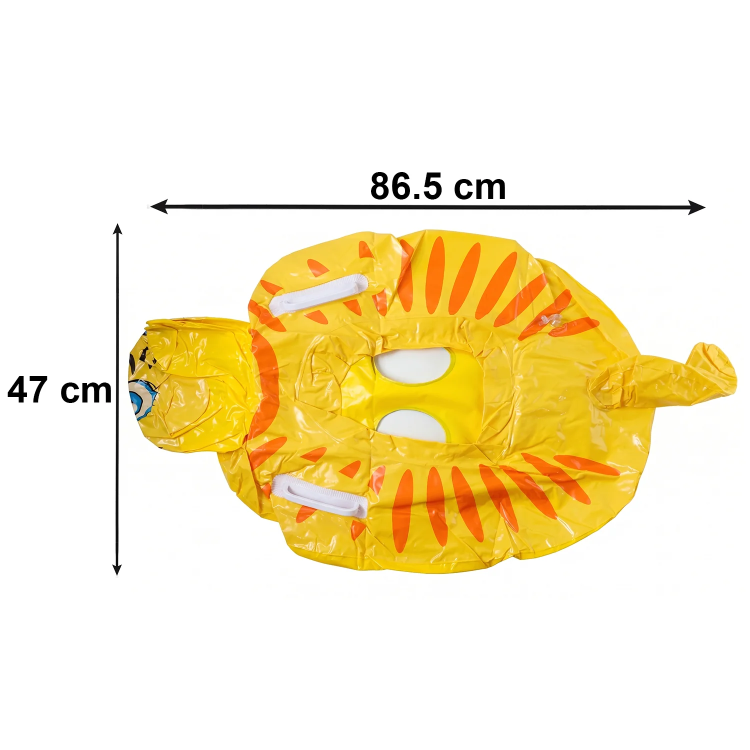 Kids Inflatable Tiger Swim Ring Pool Float with Handle Grip – 1 Pc - Image 6