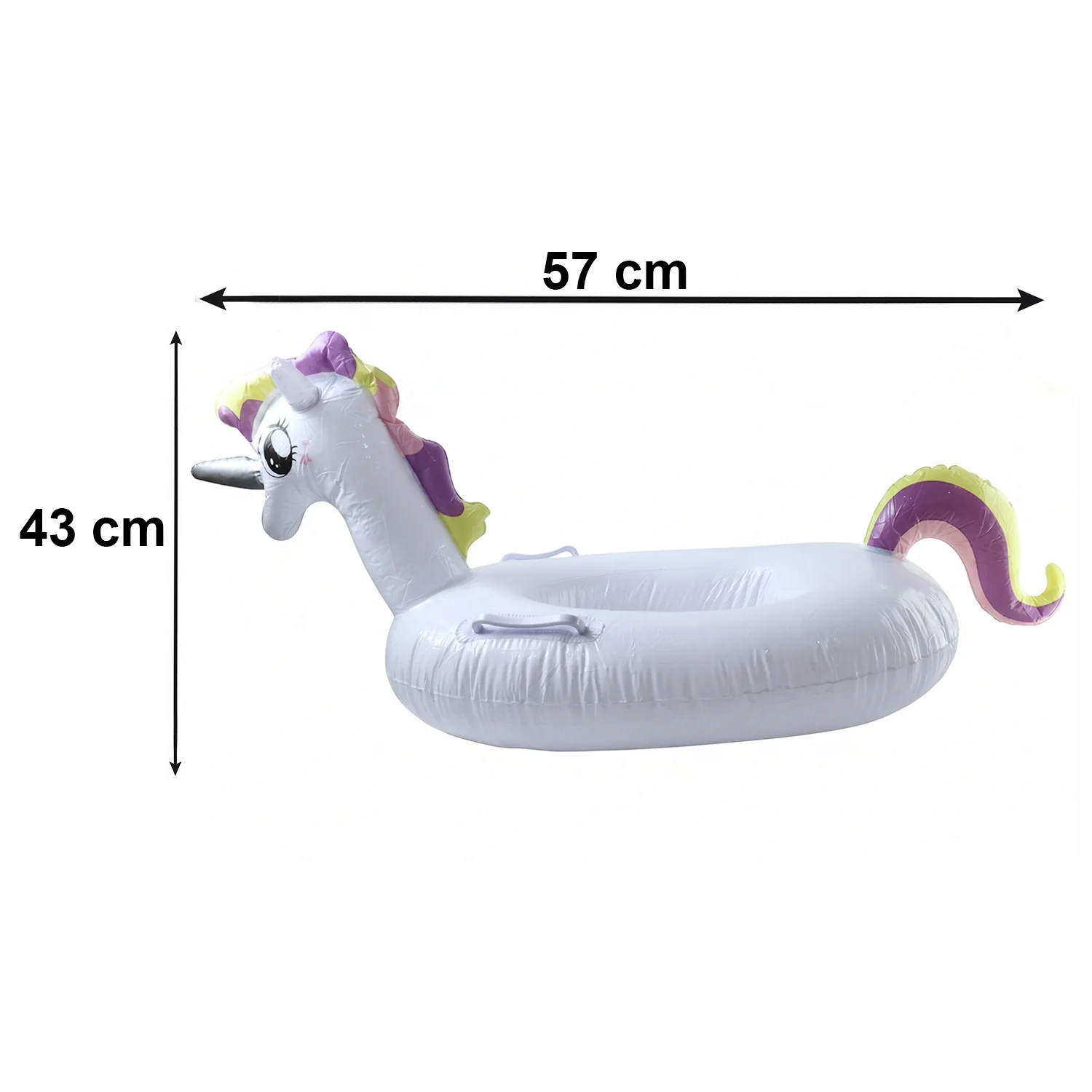 Kids Inflatable Unicorn Swim Ring Pool Float with Safety Handles – 1 Pc - Image 6
