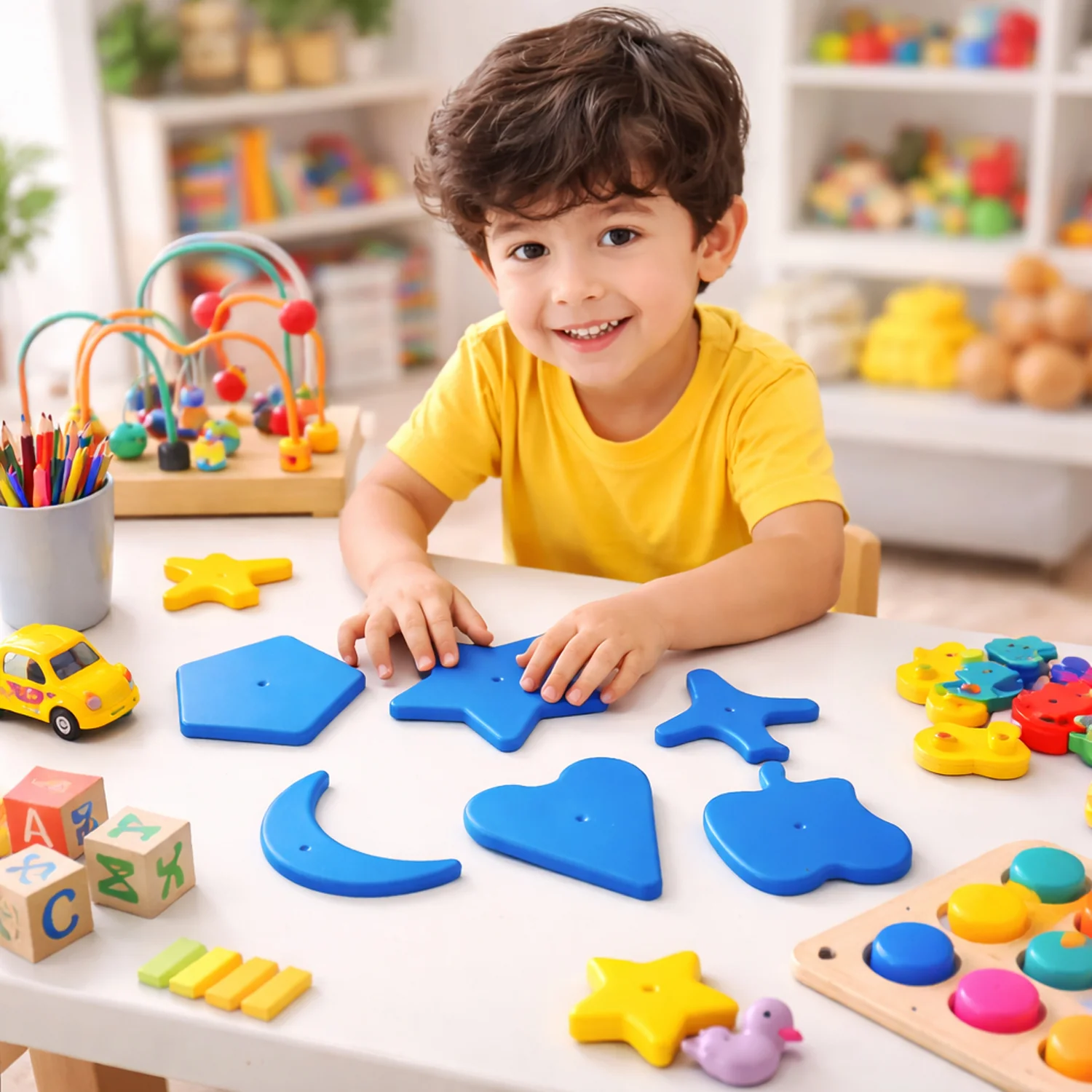 Kids Learning Shape Puzzle Toy Set (6 Pc) - Image 3