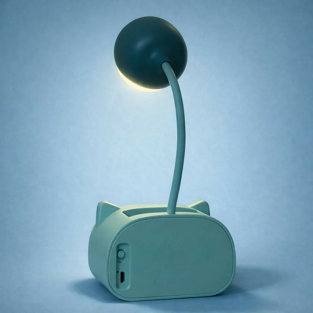 Kids LED Desk Lamp with Pencil Sharpener & Pen Holder Study Light - Image 4