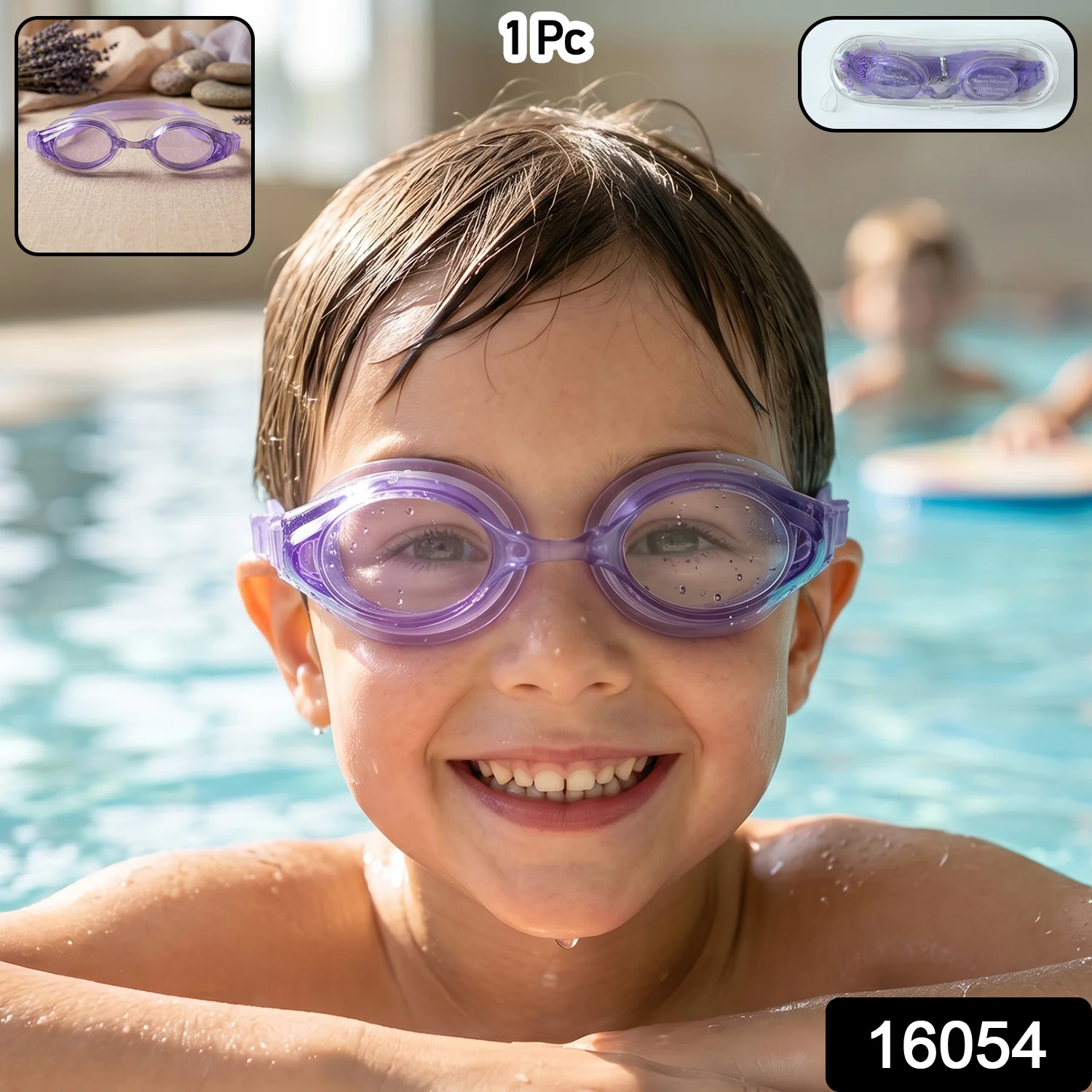 Kids Lightweight Swimming Goggles with Flexible Frame and Leak-Proof Seal  – 1 Pc - Image 2