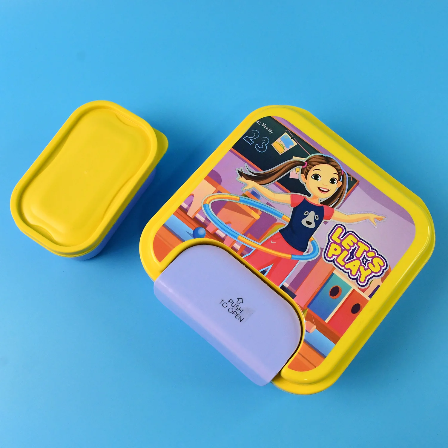 Kids Lunch Box Set with Small Inner Container, Spoon & Fork (1 Pc) - Image 7