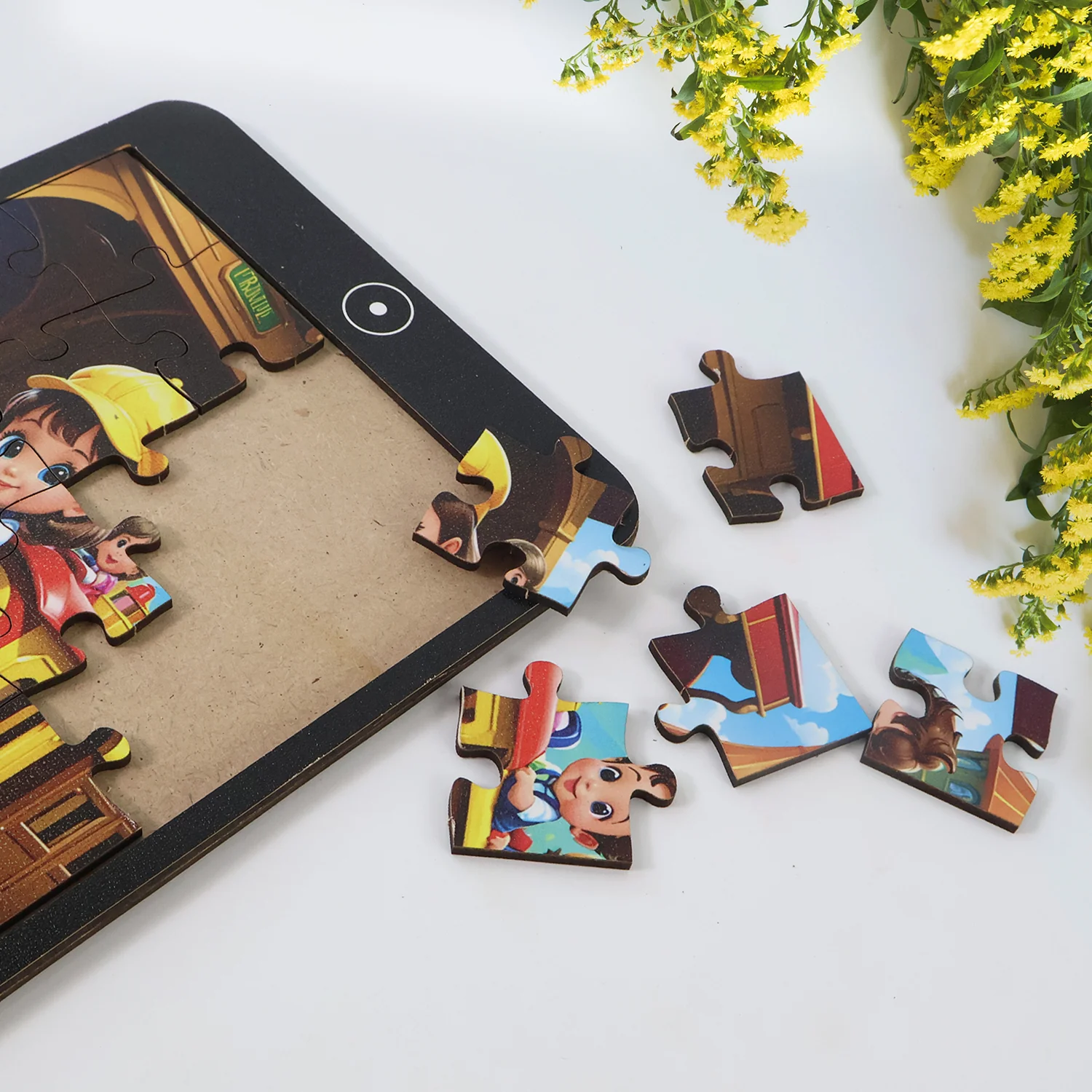 Kids Mini Cartoon Jigsaw Puzzle – 1 Pc Mix Design - Image 3