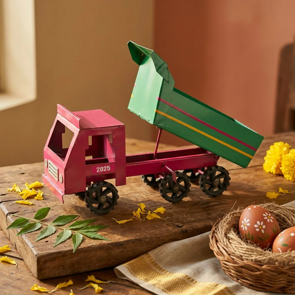 Kids Mini Truck Toy Vehicle with Open Storage Back for Play and Decoration - Image 3