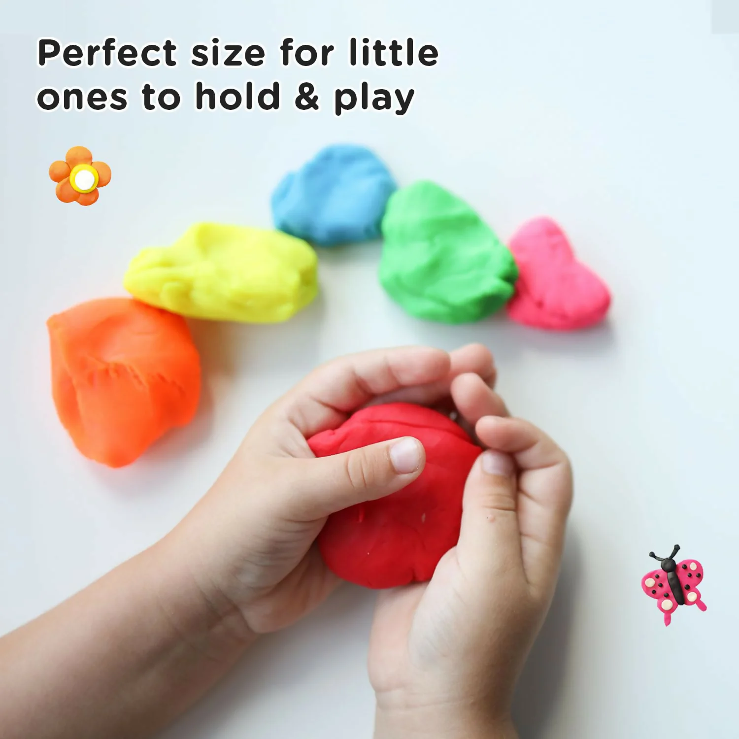 Kids Modelling Dough Clay Play Set with 20 Cutters and Roller Fun Learning Kit (Mix Colour, 11 x 20Gm)) - Image 3