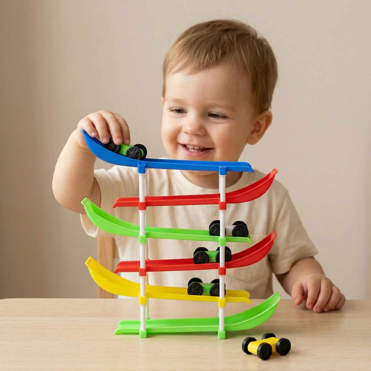 Kids Multi-Level Car Racing Track Toy Set 1 Set - Image 5