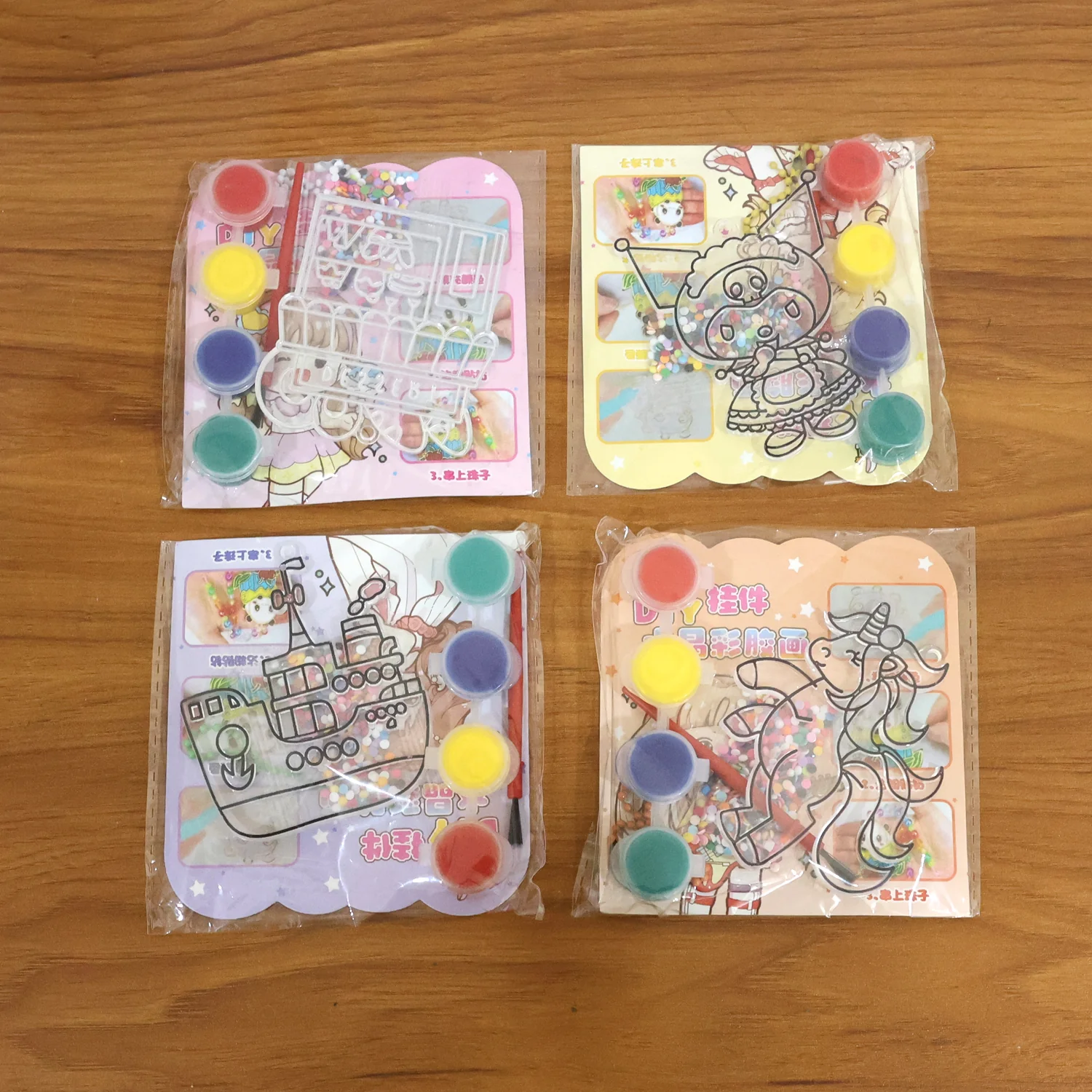 Kids Paint Coloring & Craft Activity Set with Beads (Mix Design, 1 Set) - Image 8