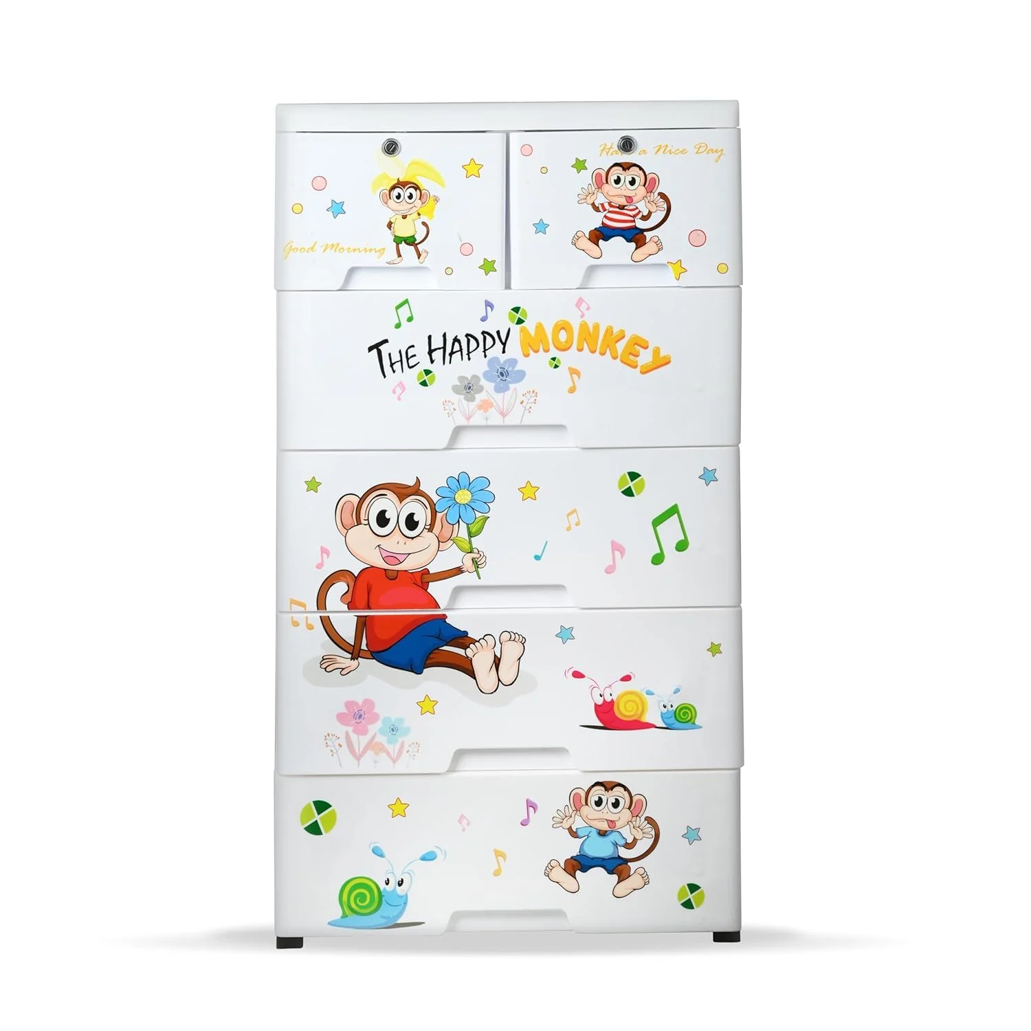 Kid's Plastic Chest of 6 Drawers, Multi-Purpose Storage Organizer/Wardrobe for Kids - Image 4