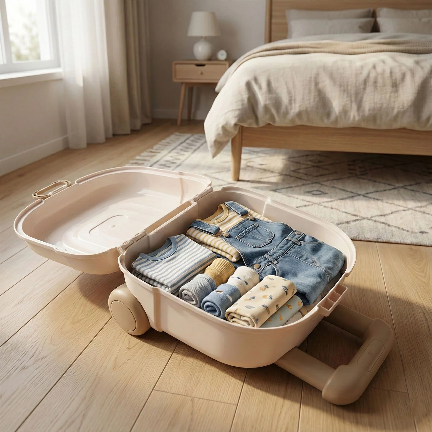 Kids Portable Toy Storage Box with Handle (1 Pc) - Image 3