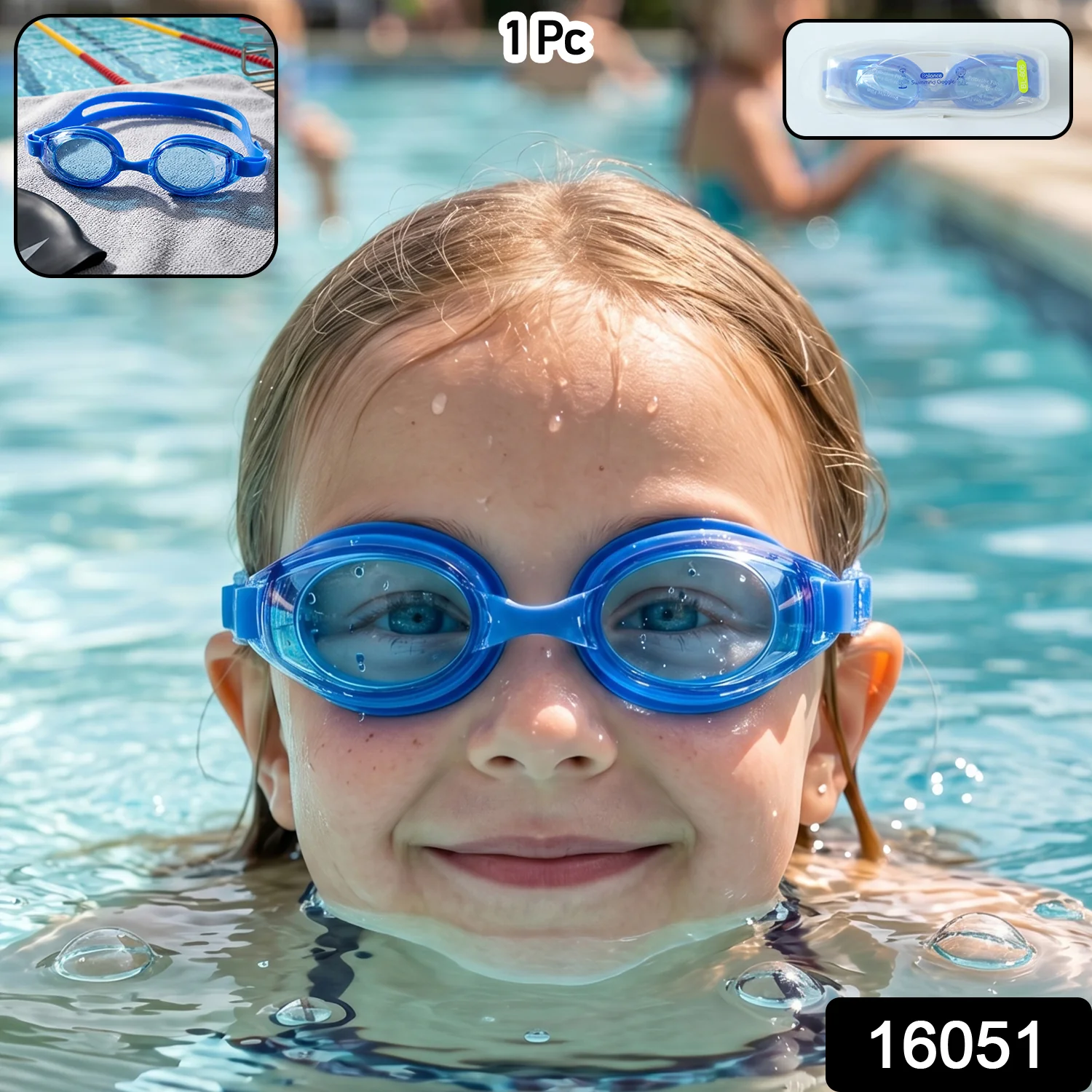 Kids Premium Swimming Goggles with Crystal Clear Lens and Secure Fit – 1 Pc - Image 2