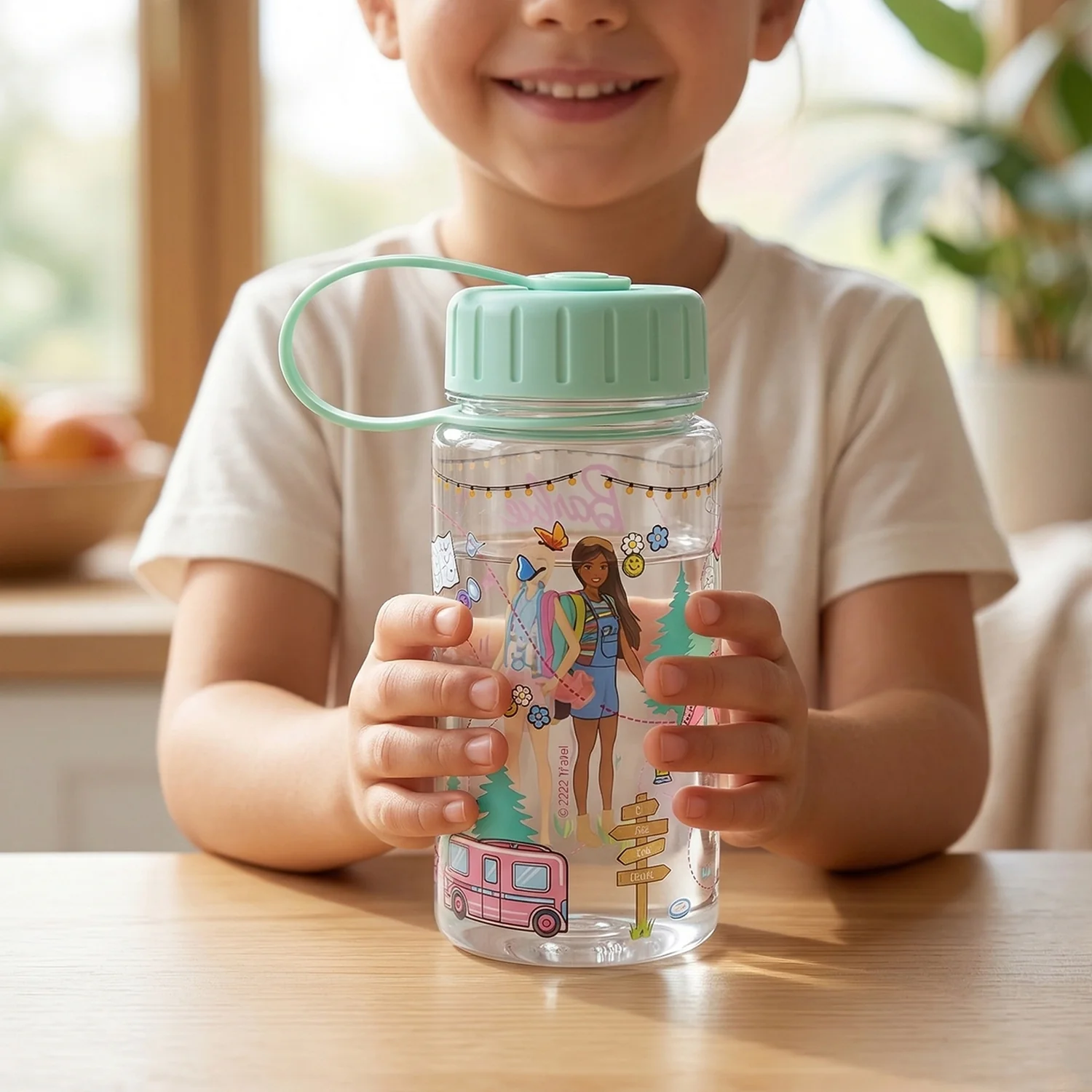 Kids Printed Water Bottle 400 ML Approx (1 Pc) - Image 3