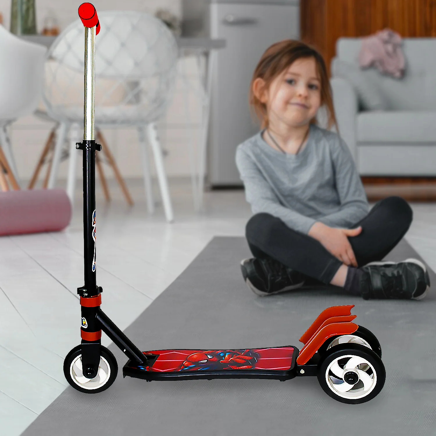 Kids 3-Wheel Leg Push Scooter with Adjustable Height (4–8 Years) - Image 3