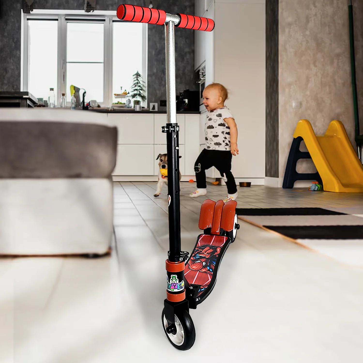 Kids 3-Wheel Leg Push Scooter with Adjustable Height (4–8 Years) - Image 4