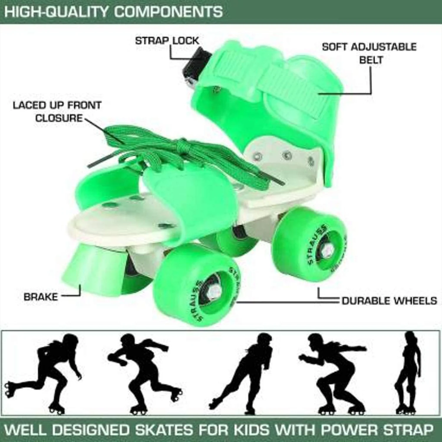 Kids Roller Skates – Adjustable & Comfortable Skating Shoes (Pair of 1) - Image 7
