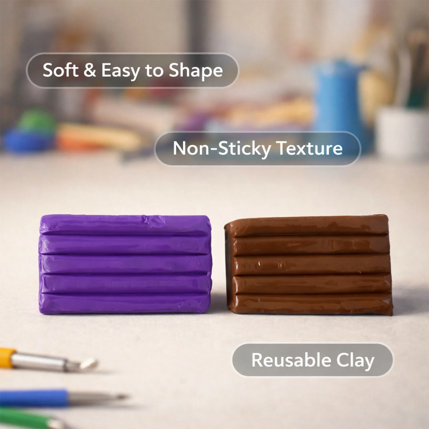 Kids Soft Modelling Clay Multi-Color DIY Art & Craft Kit for Creative Learning - Image 4
