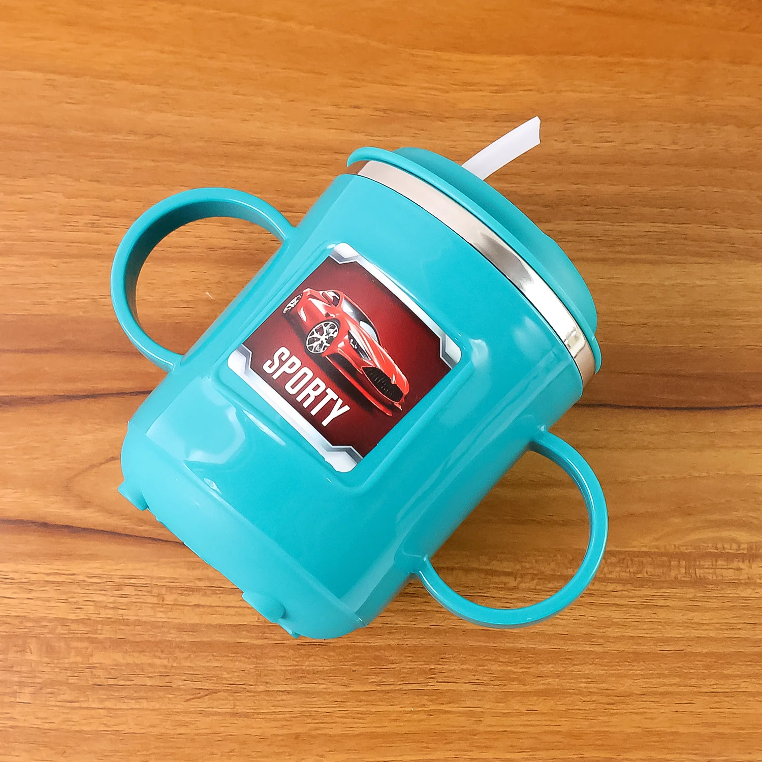 Supermom Kids Sporty Sipper Mug with Straw and Dual Handles Approx 300ml (1 Pc) - Image 3