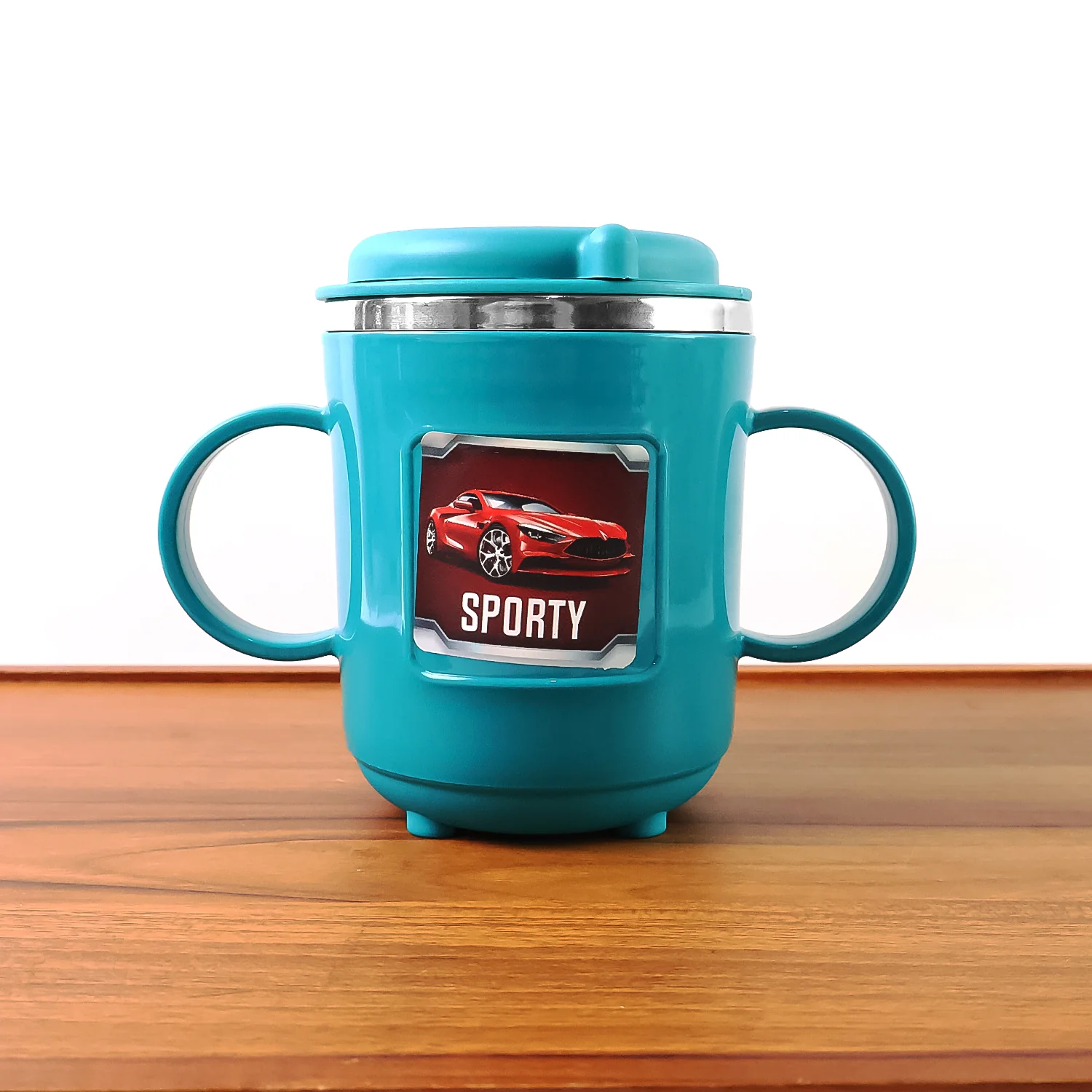 Supermom Kids Sporty Sipper Mug with Straw and Dual Handles Approx 300ml (1 Pc) - Image 4