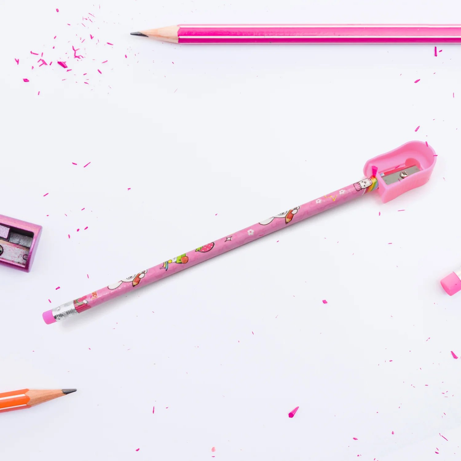 Kids' Stationery Kit: Wooden Pencils, Sharpener, Eraser, Diary (8 Pc Set) - Image 11