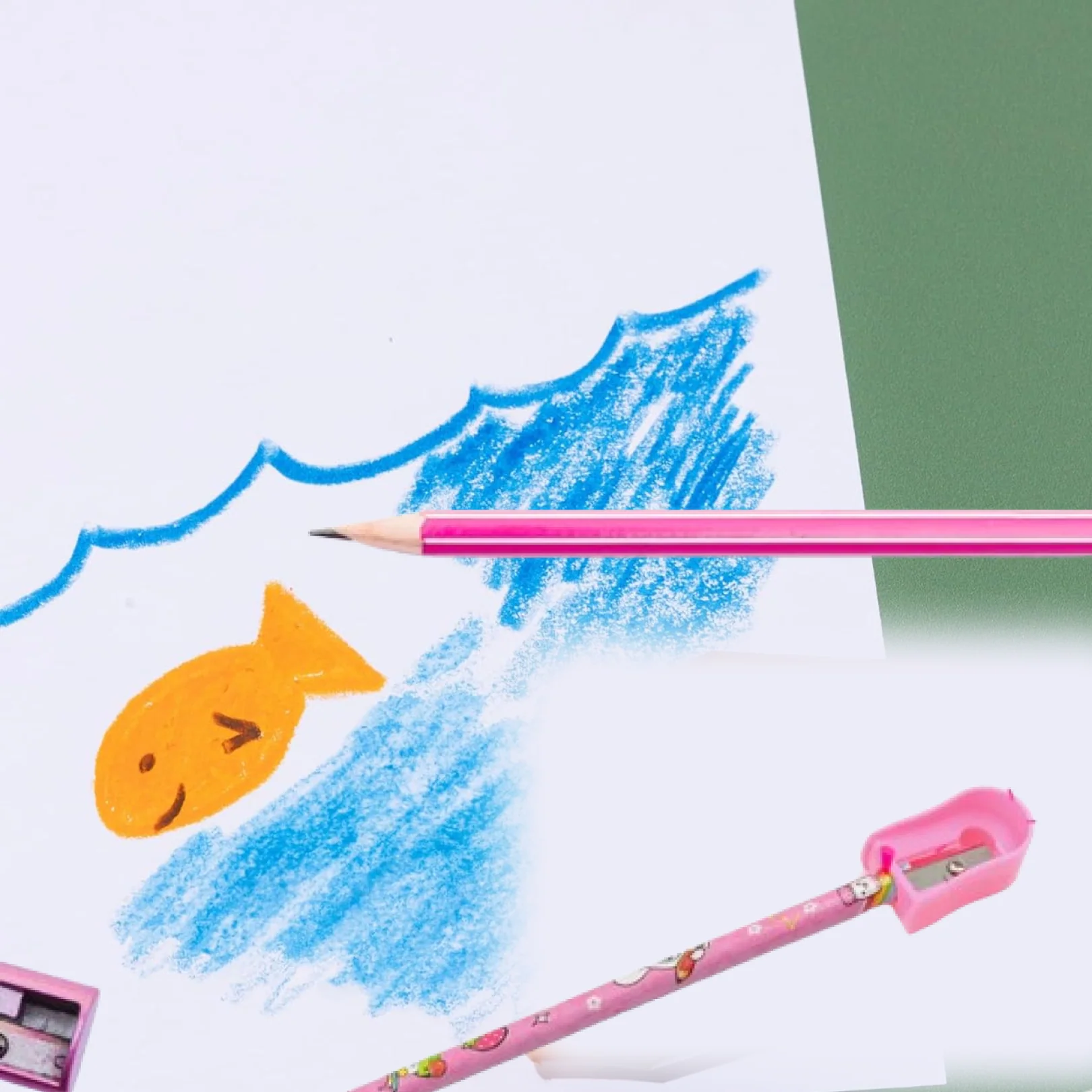 Kids' Stationery Kit: Wooden Pencils, Sharpener, Eraser, Diary (8 Pc Set) - Image 13