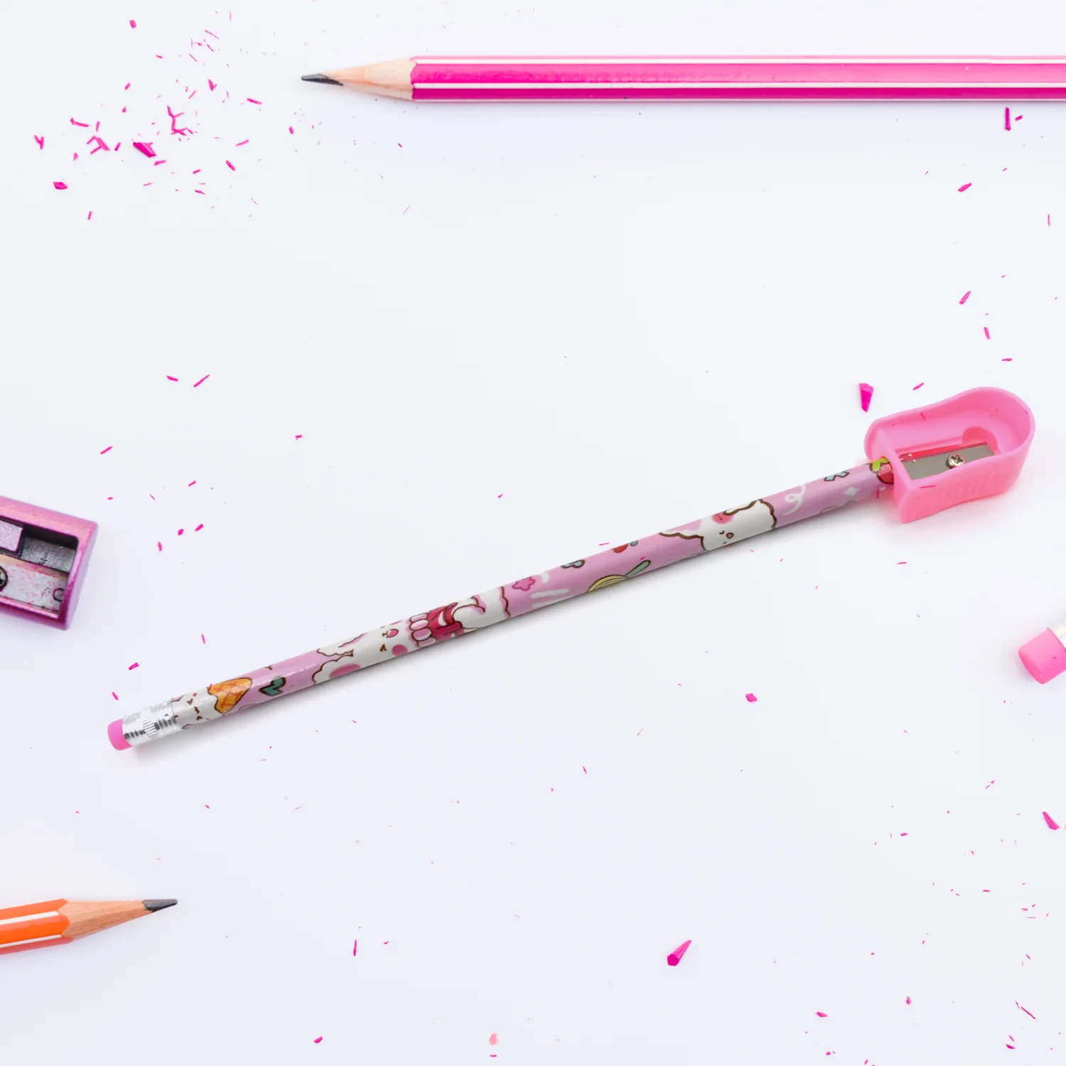 Kids' Stationery Kit: Wooden Pencils, Sharpener, Eraser, Diary (9 Pc Set) - Image 8
