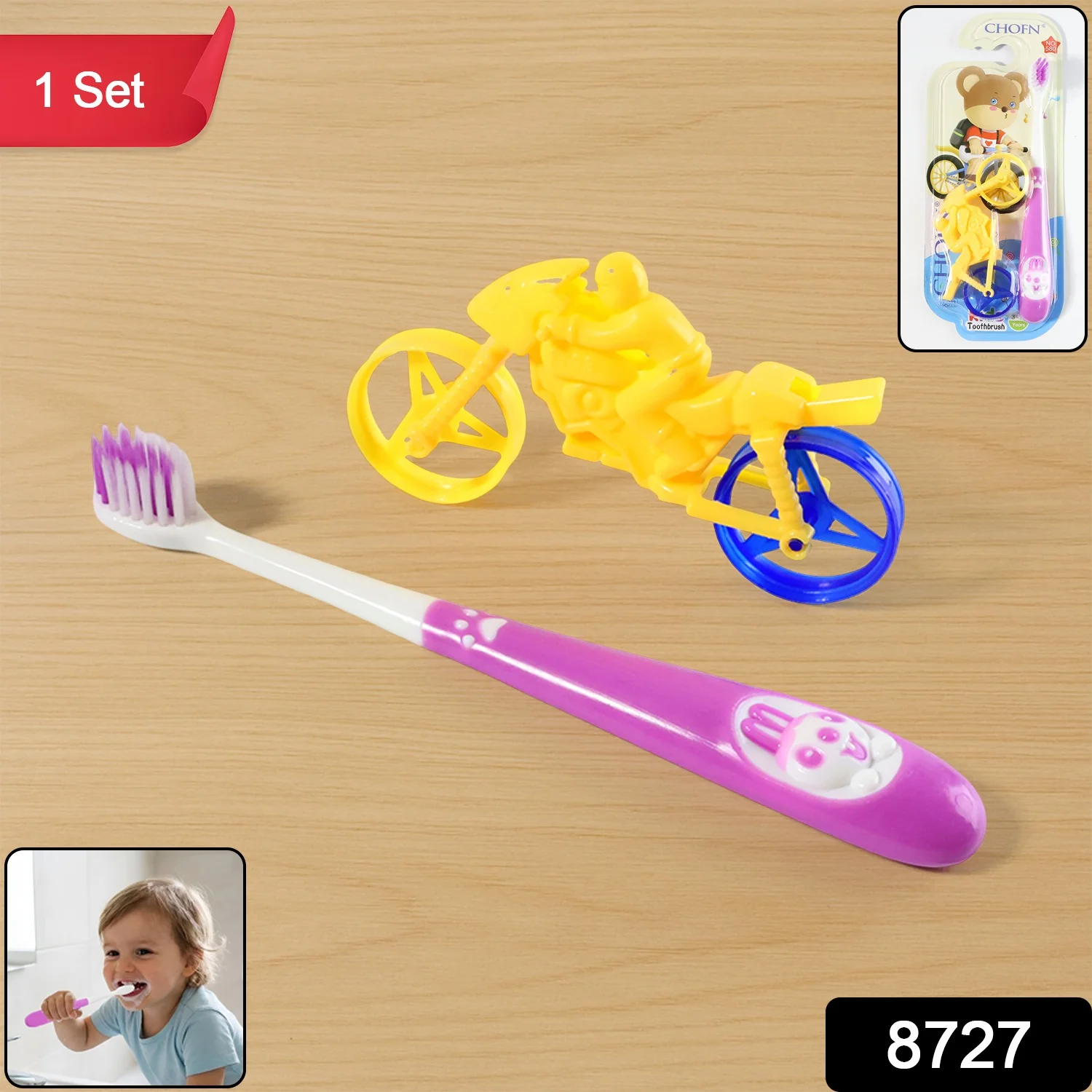 Kids Toothbrush and Bike Toy Set - Image 2