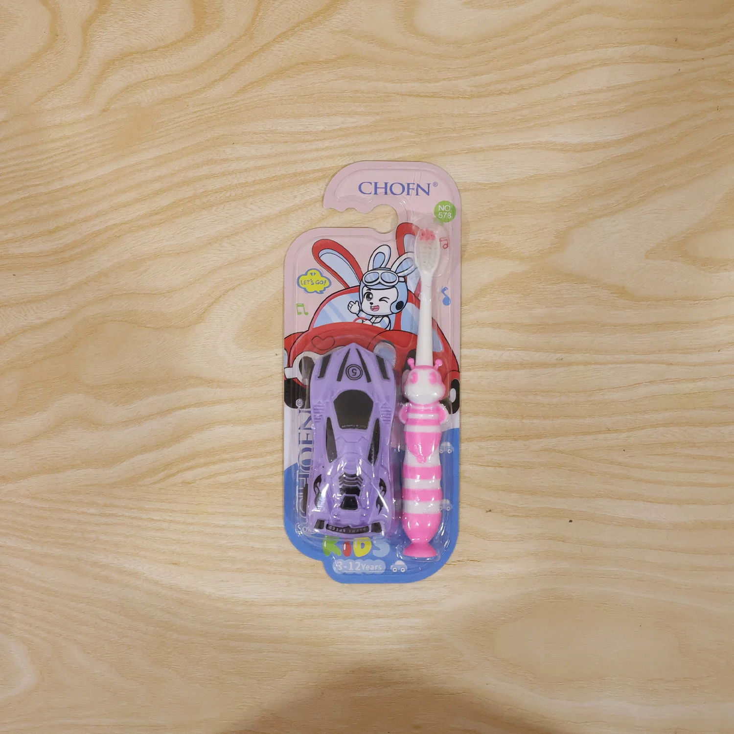 Kids Toothbrush with Cartoon Car (2 Pc Set) - Image 8