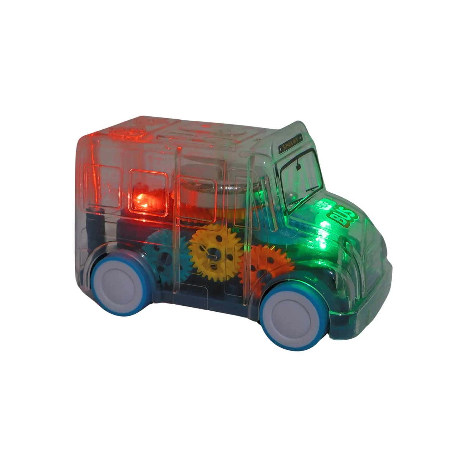 Kids Transparent Musical Light-Up School Bus Toy (1 Pc) - Image 4
