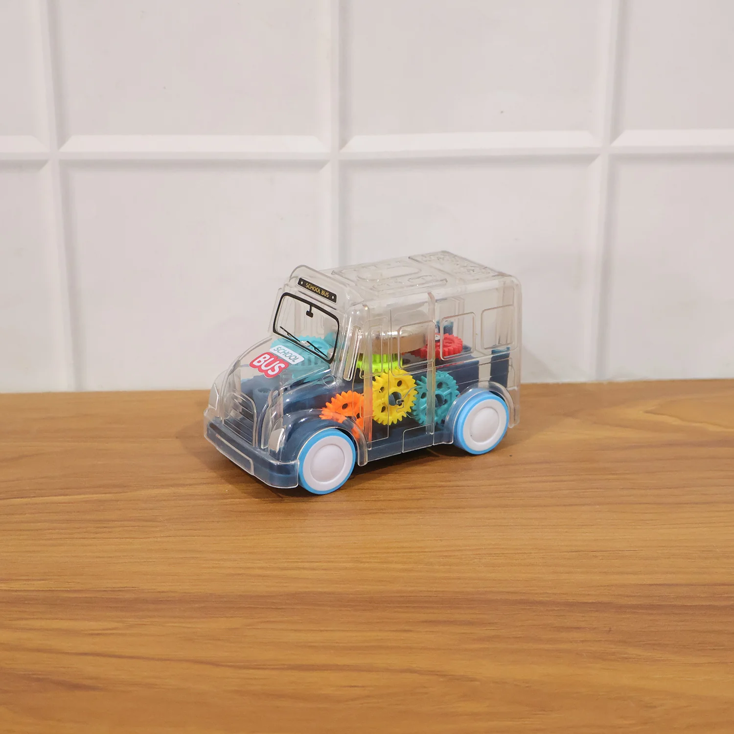 Kids Transparent Musical Light-Up School Bus Toy (1 Pc) - Image 8