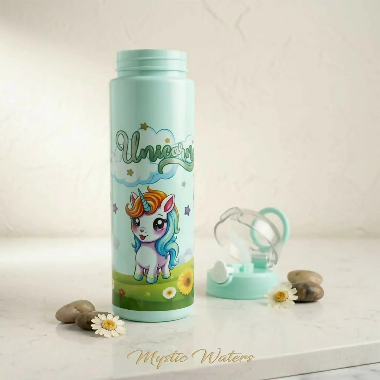 Kids unicorn Water Bottle with Straw Leak Proof BPA Free Sipper (900 Ml) - Image 2
