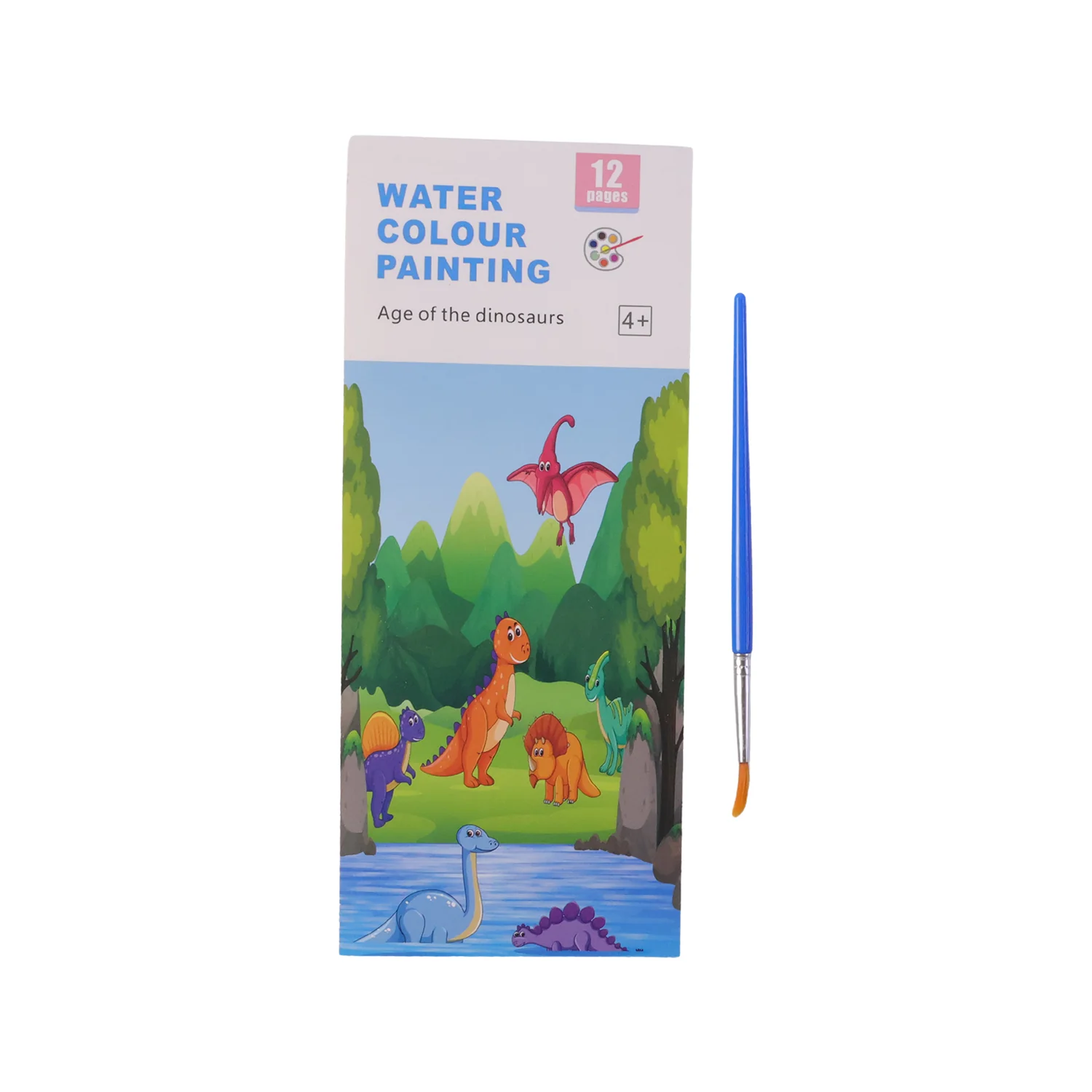 Kids Water Colour Painting Book with Brush (1 Set, 12 Pages) - Image 5