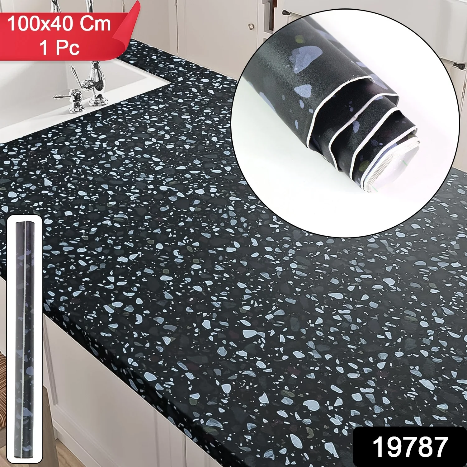 Kitchen Countertop wallpaper Sticker Roll - 100x40 cm (1 Pc) - Image 2